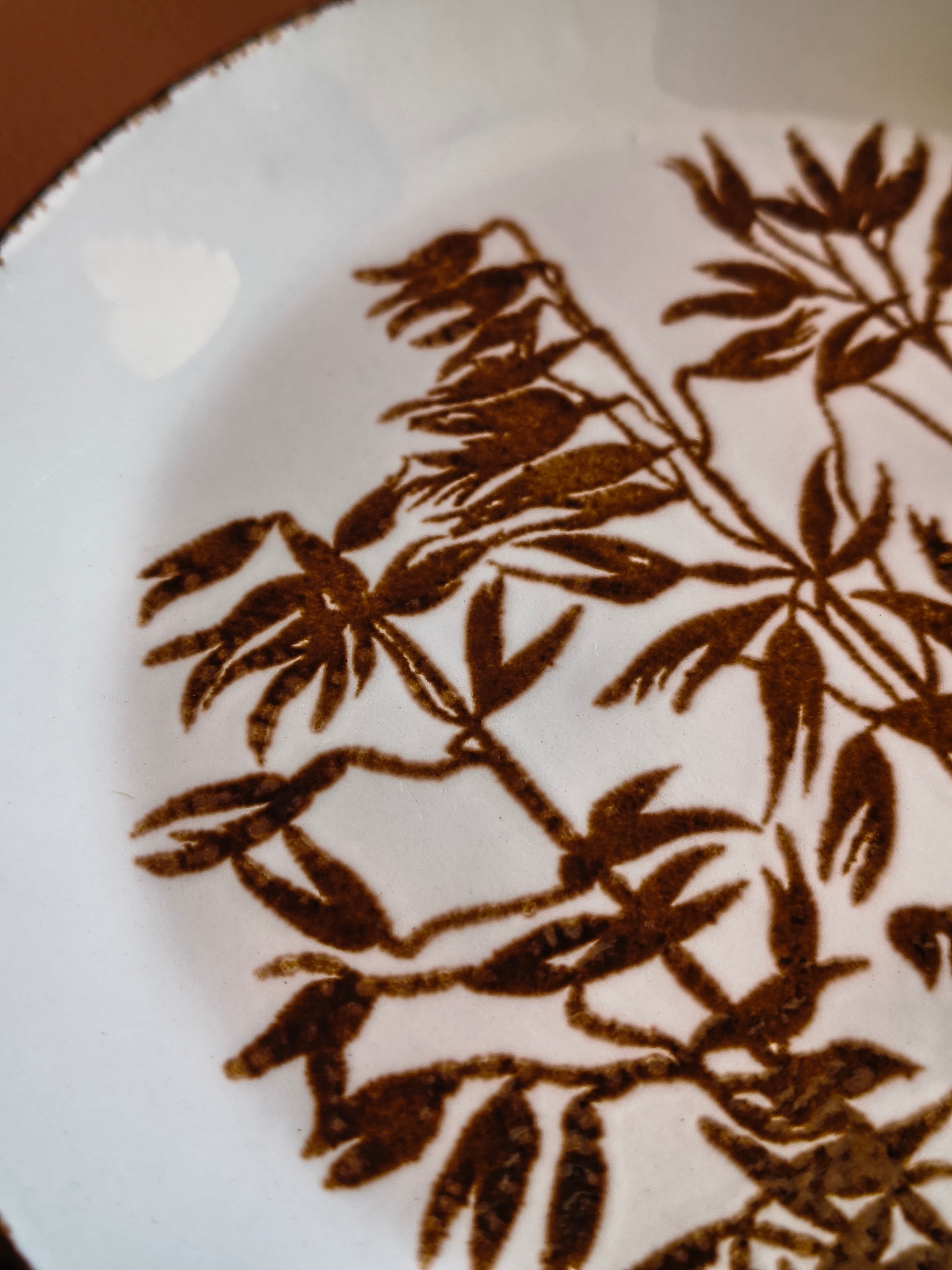 Assiette dessert Johnson Brother gros plan motif blé