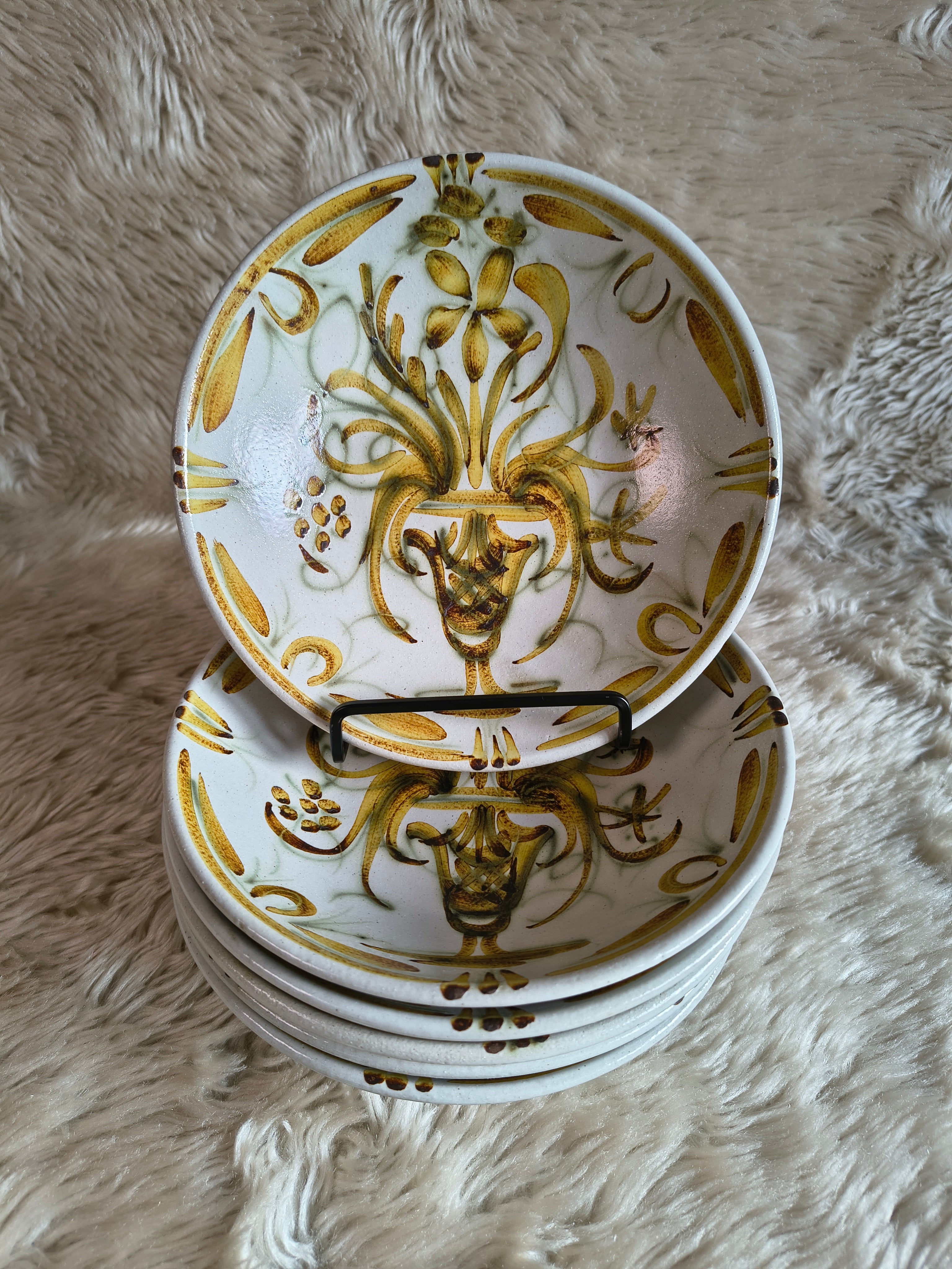 Lot de 6 assiettes creuses Kéraluc Renaissance