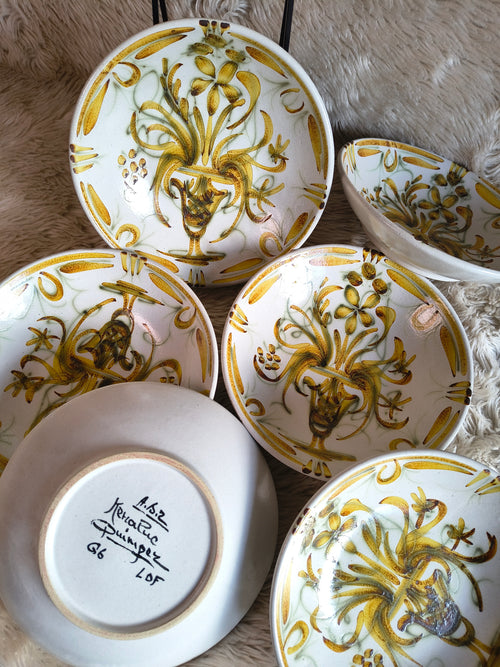 Lot de 6 assiettes creuses Kéraluc Renaissance
