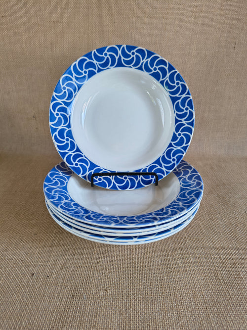 Lot de 6 assiettes creuses Sarreguemines modèle Van Houten