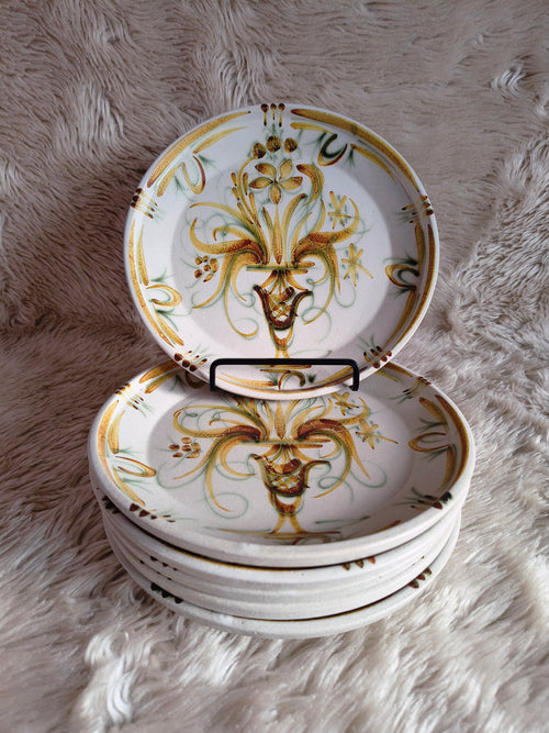 Lot de 6 assiettes plates Kéraluc Renaissance