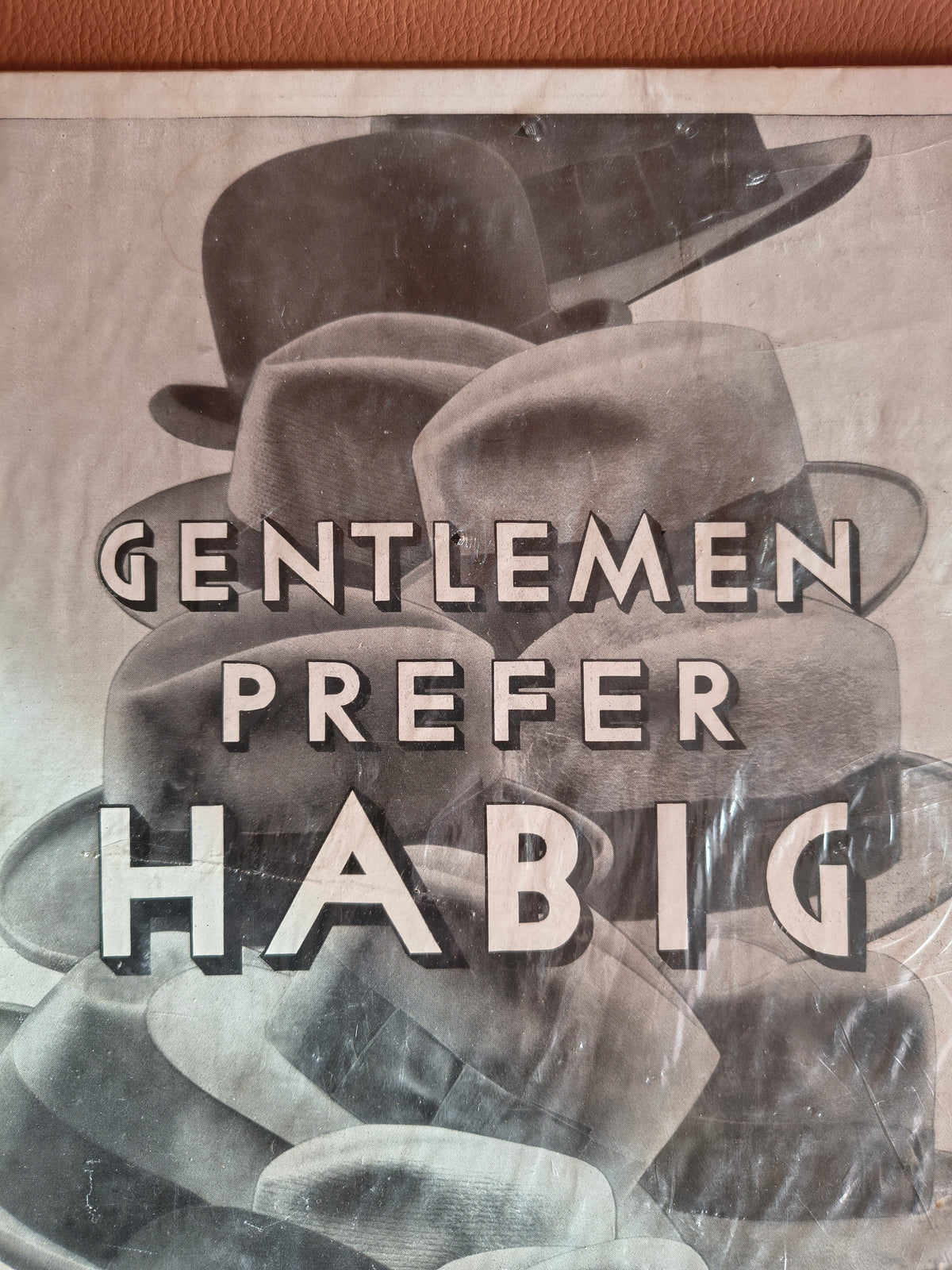 Affiche publicitaire Art Déco pour les chapeaux Habig