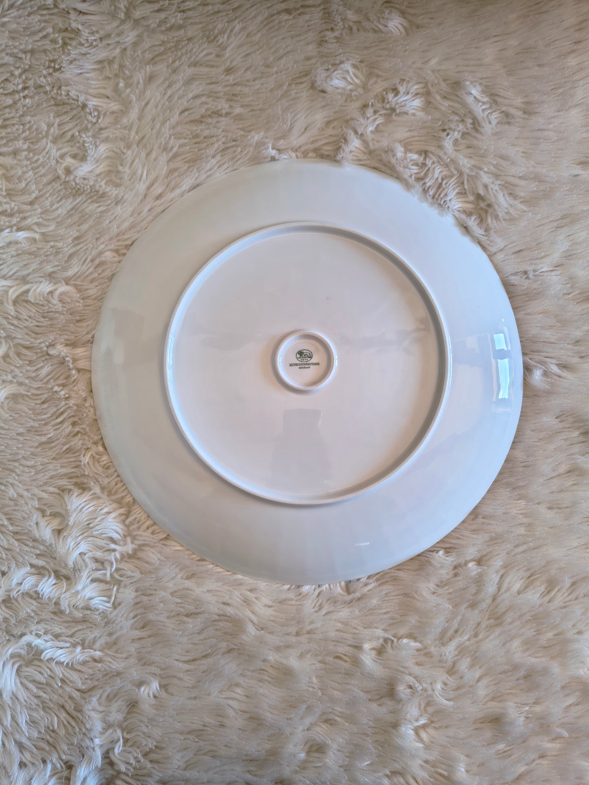 Grand plat de présentation décor noix et raisin porcelaine allemande Hutschenreuther