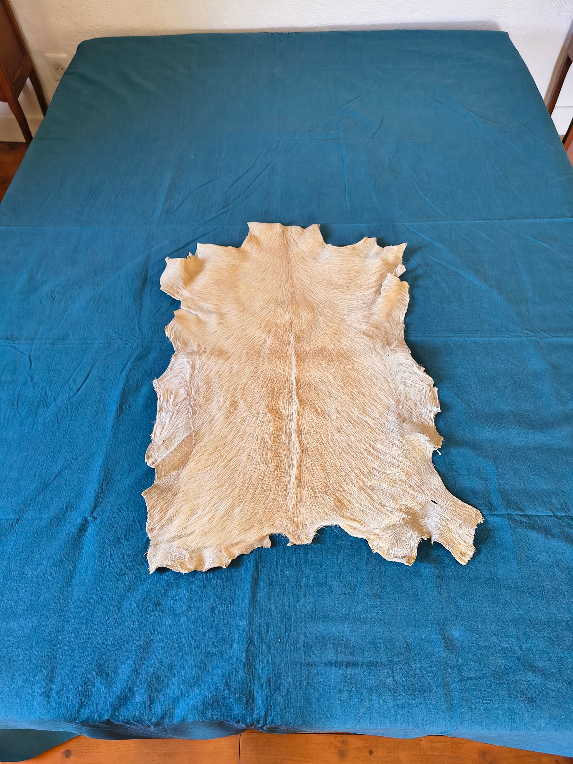 Petit tapis en peau de chevreau