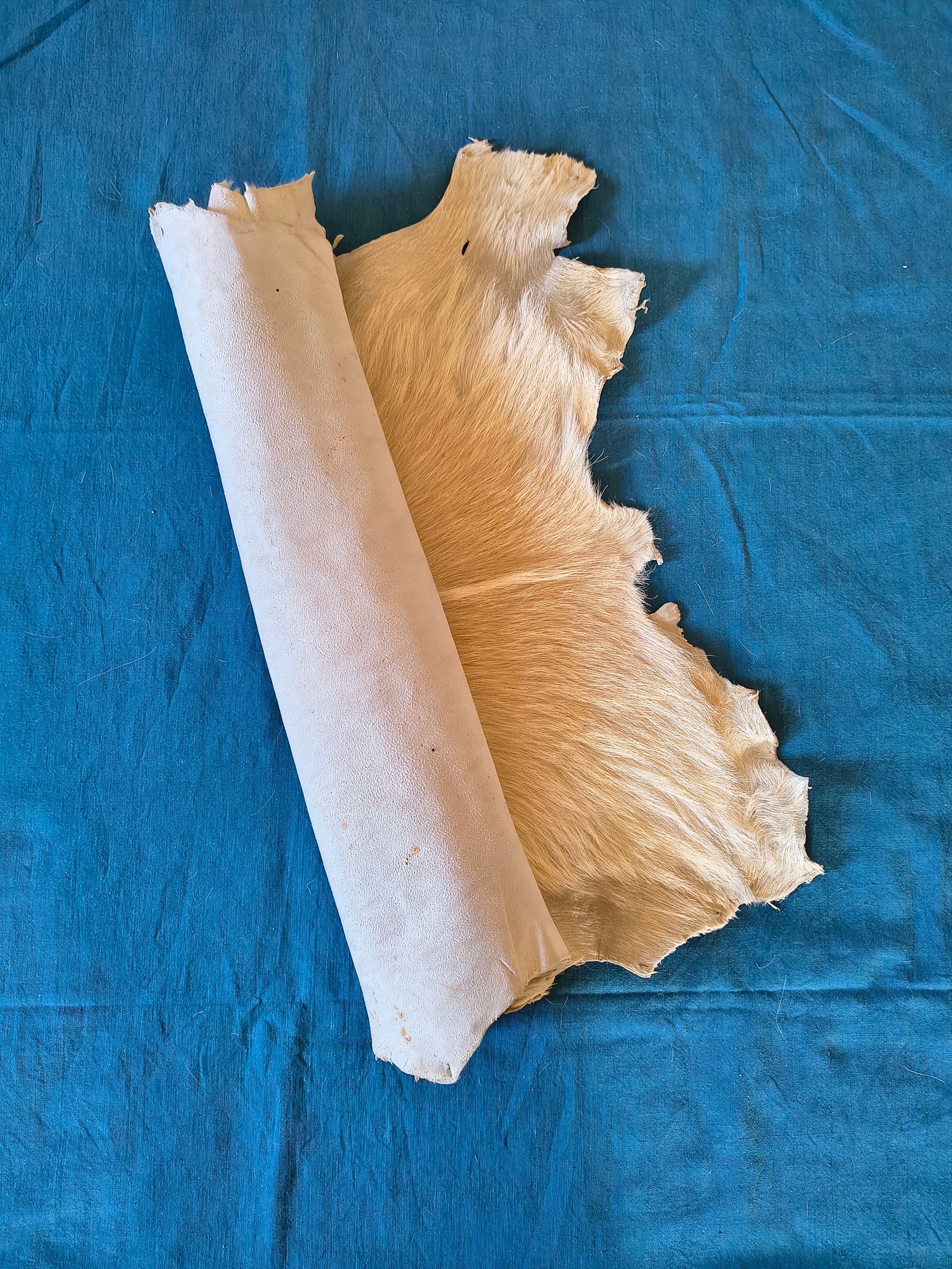 Petit tapis en peau de chevreau