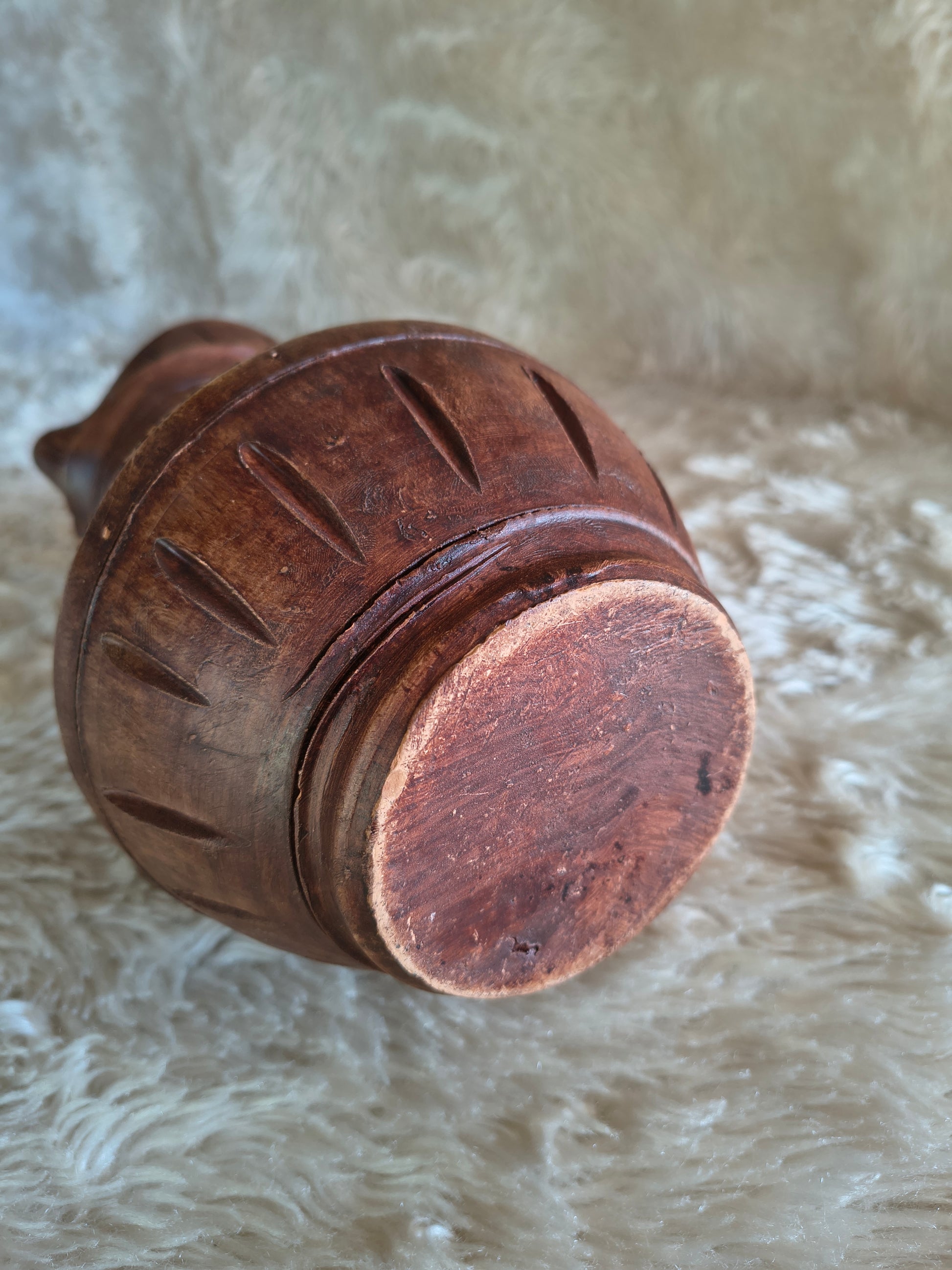 Grande cruche en terre cuite style méditerranéen rustique