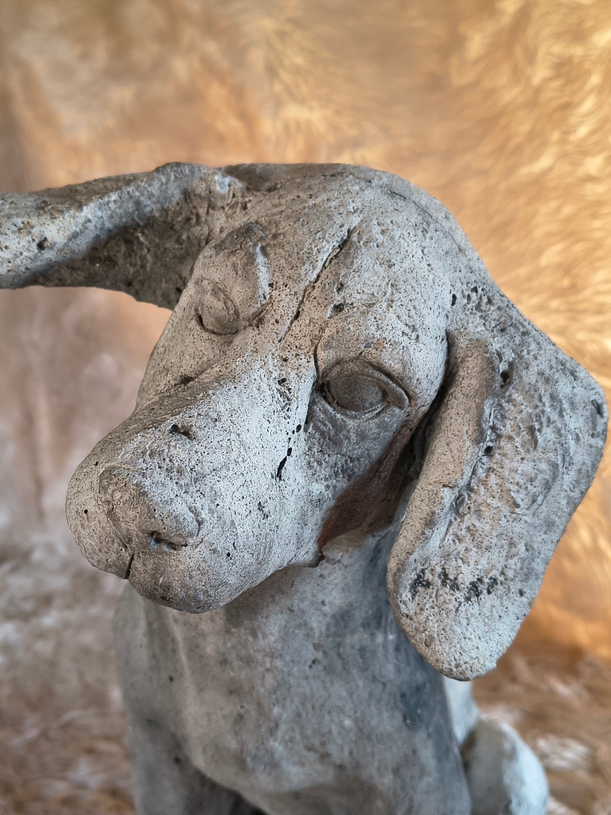 Statue de chien int/ext en pierre reconstituée