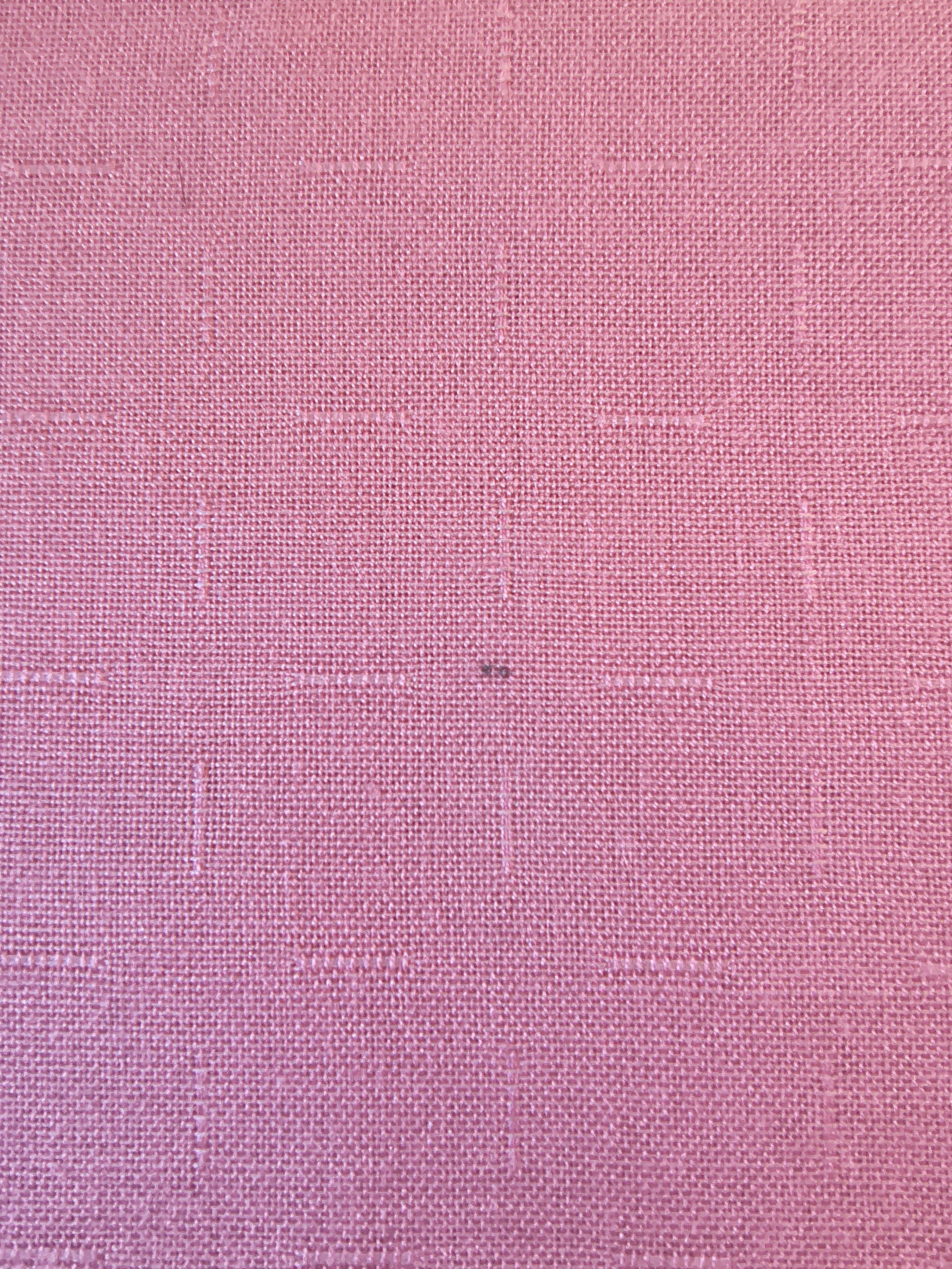 Nappe et 8 serviettes vintage en Dralon rose et frise noir et blanc