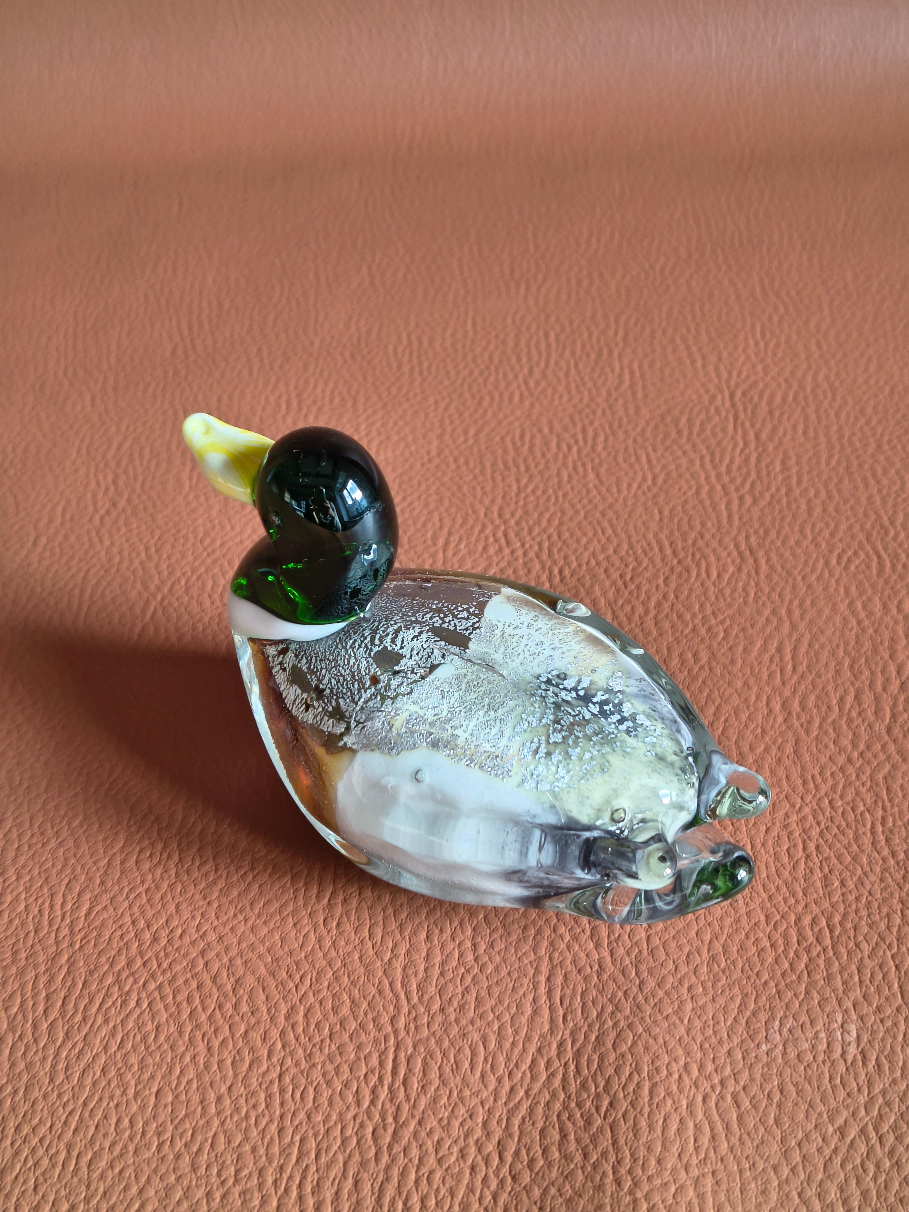 Sulfure / canard en verre soufflé façon Murano