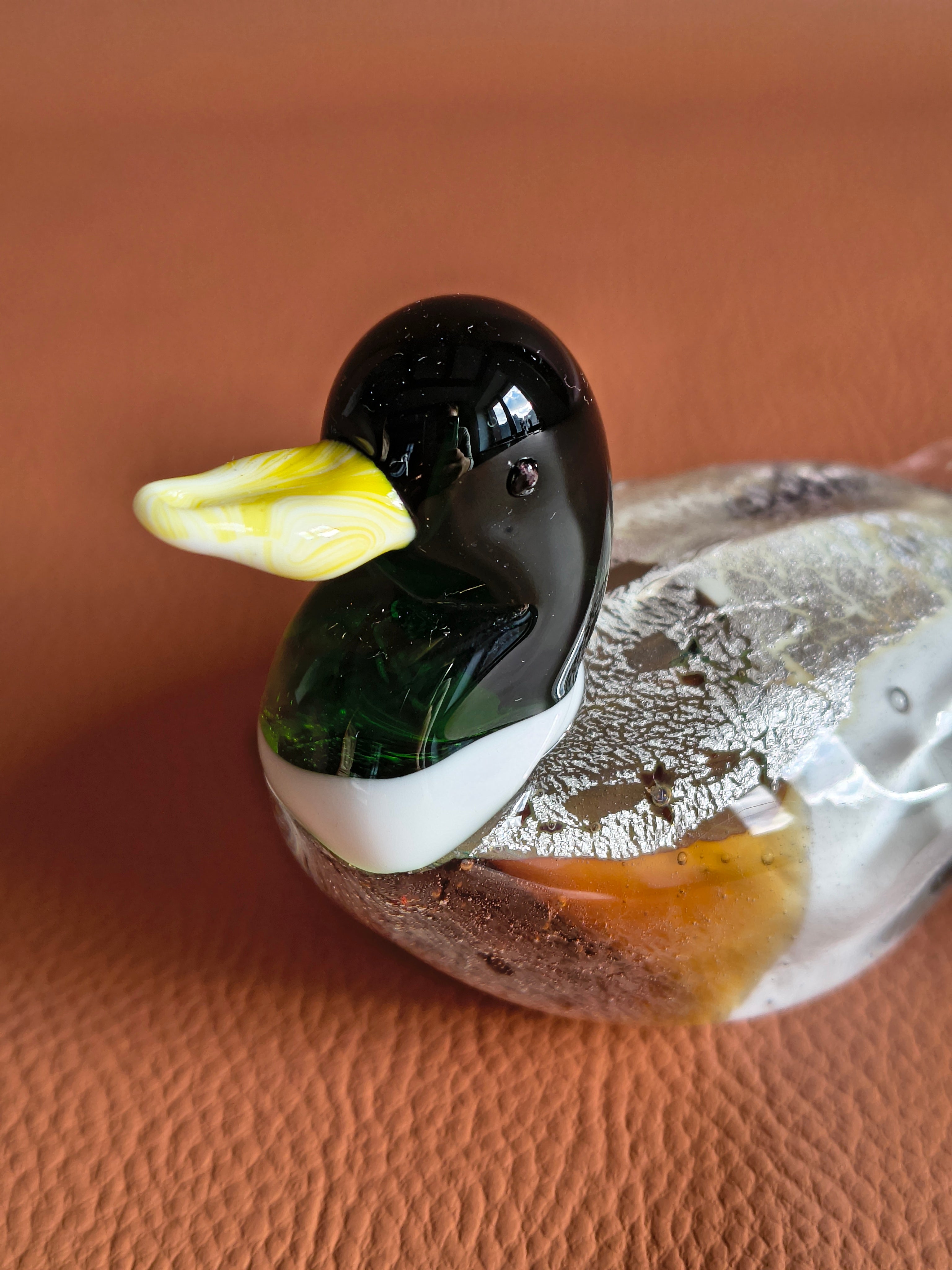 Sulfure / canard en verre soufflé façon Murano