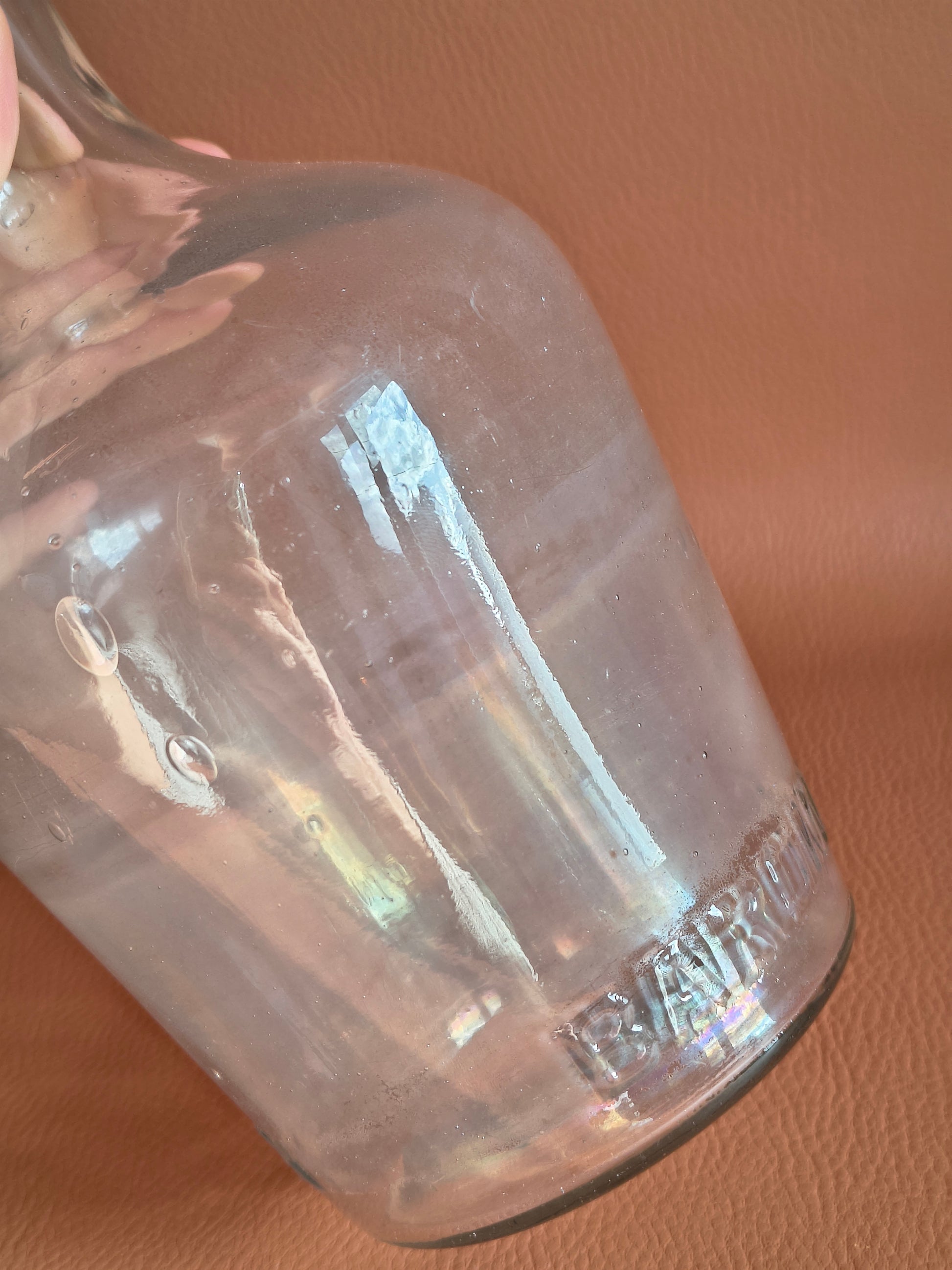 Bouteille de vin ancienne en verre soufflé Bardinet Bordeaux