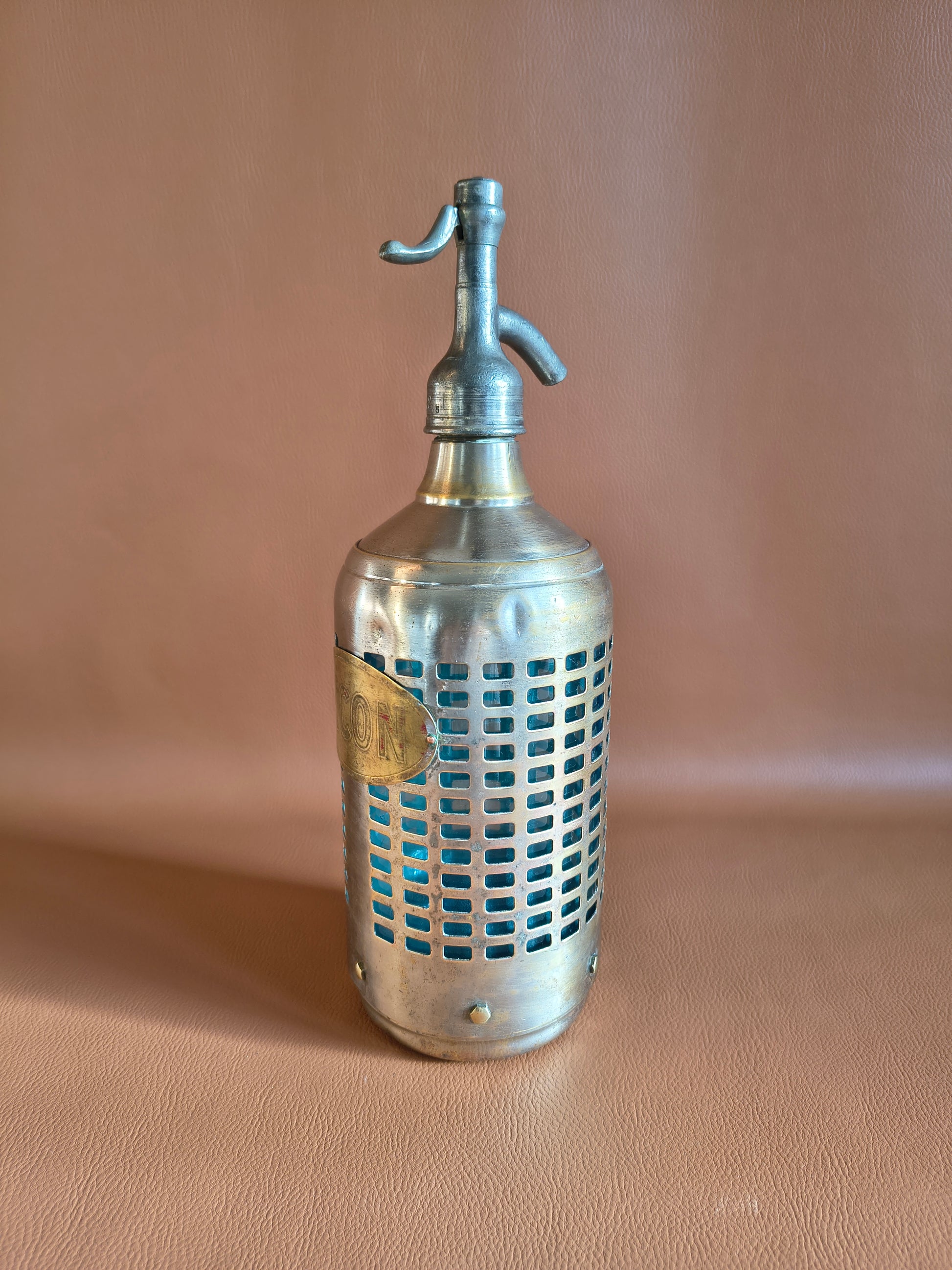 Siphon ancien cage d'acier marque Picon