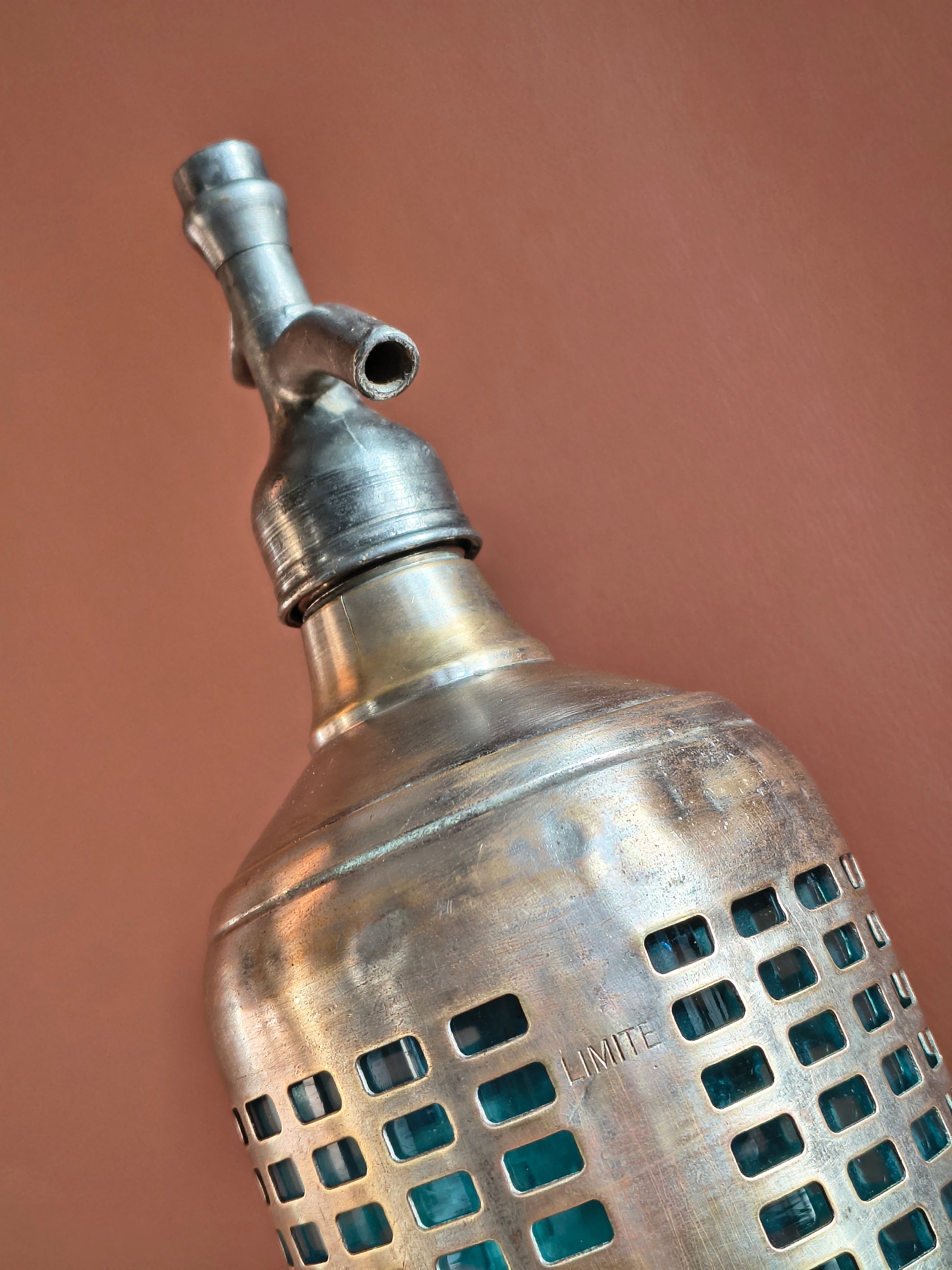 Siphon ancien cage d'acier marque Picon