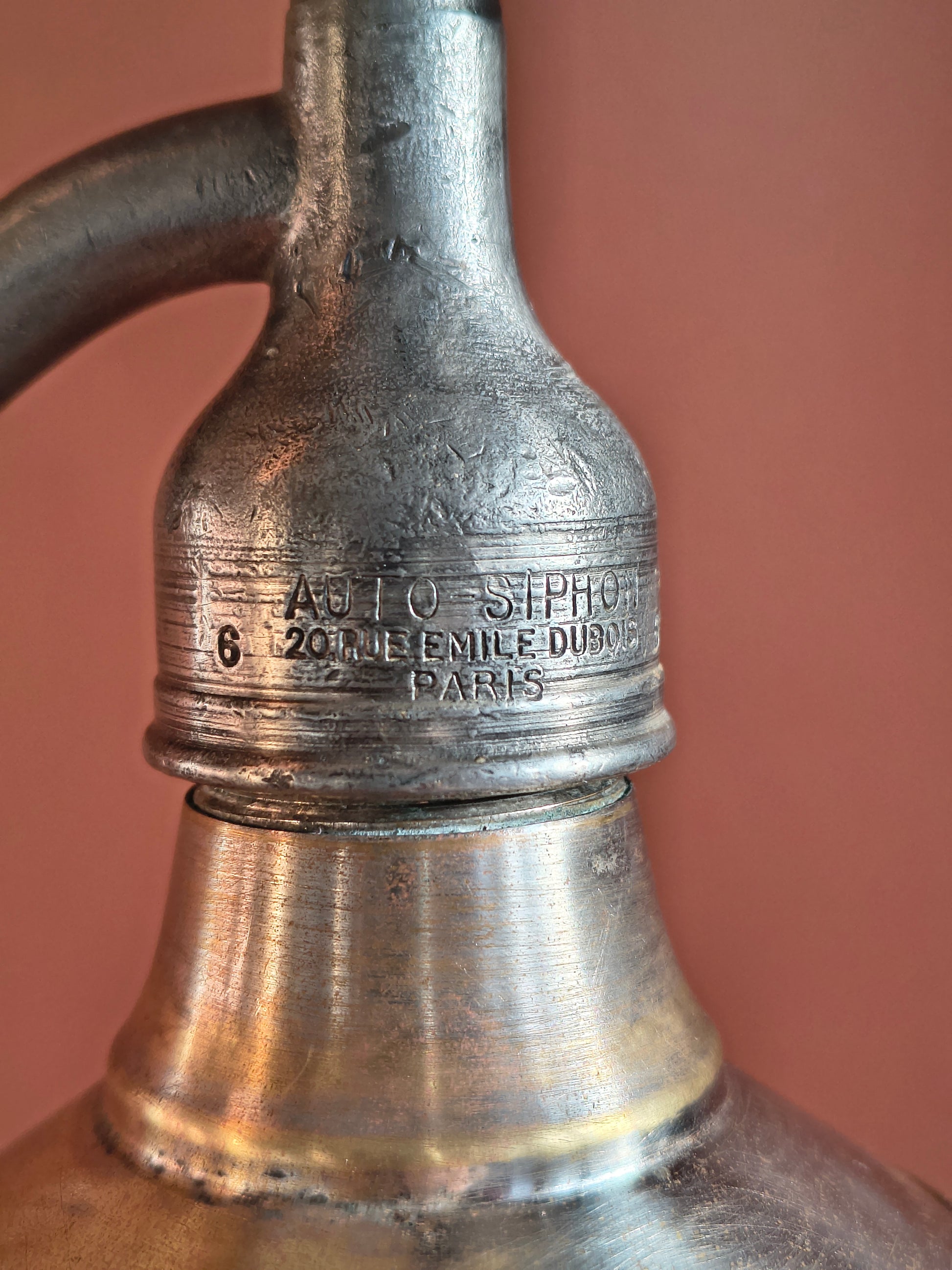 Siphon ancien cage d'acier marque Picon