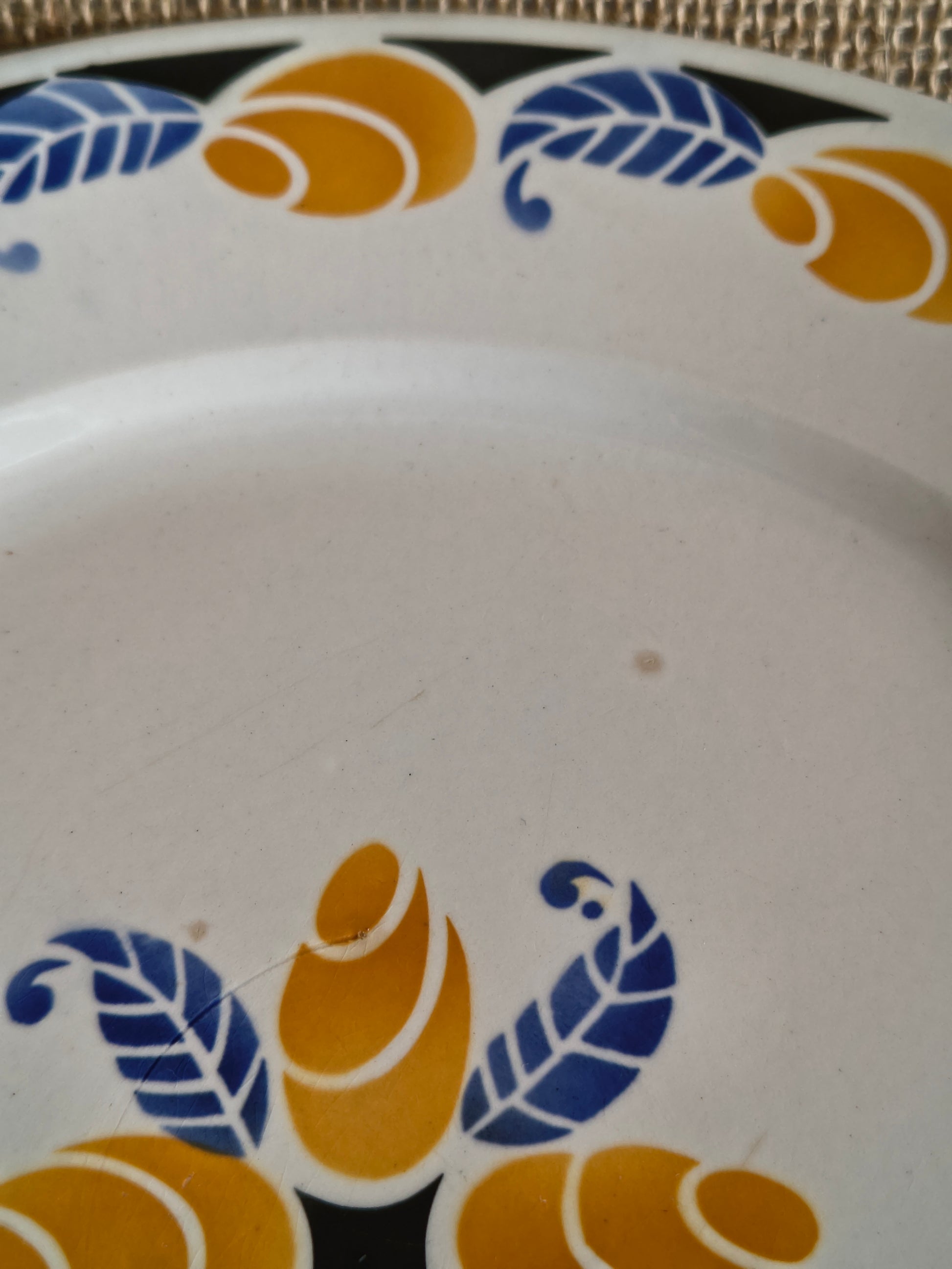 Assiettes plates anciennes Art Déco service Menton Digoin Sarreguemines