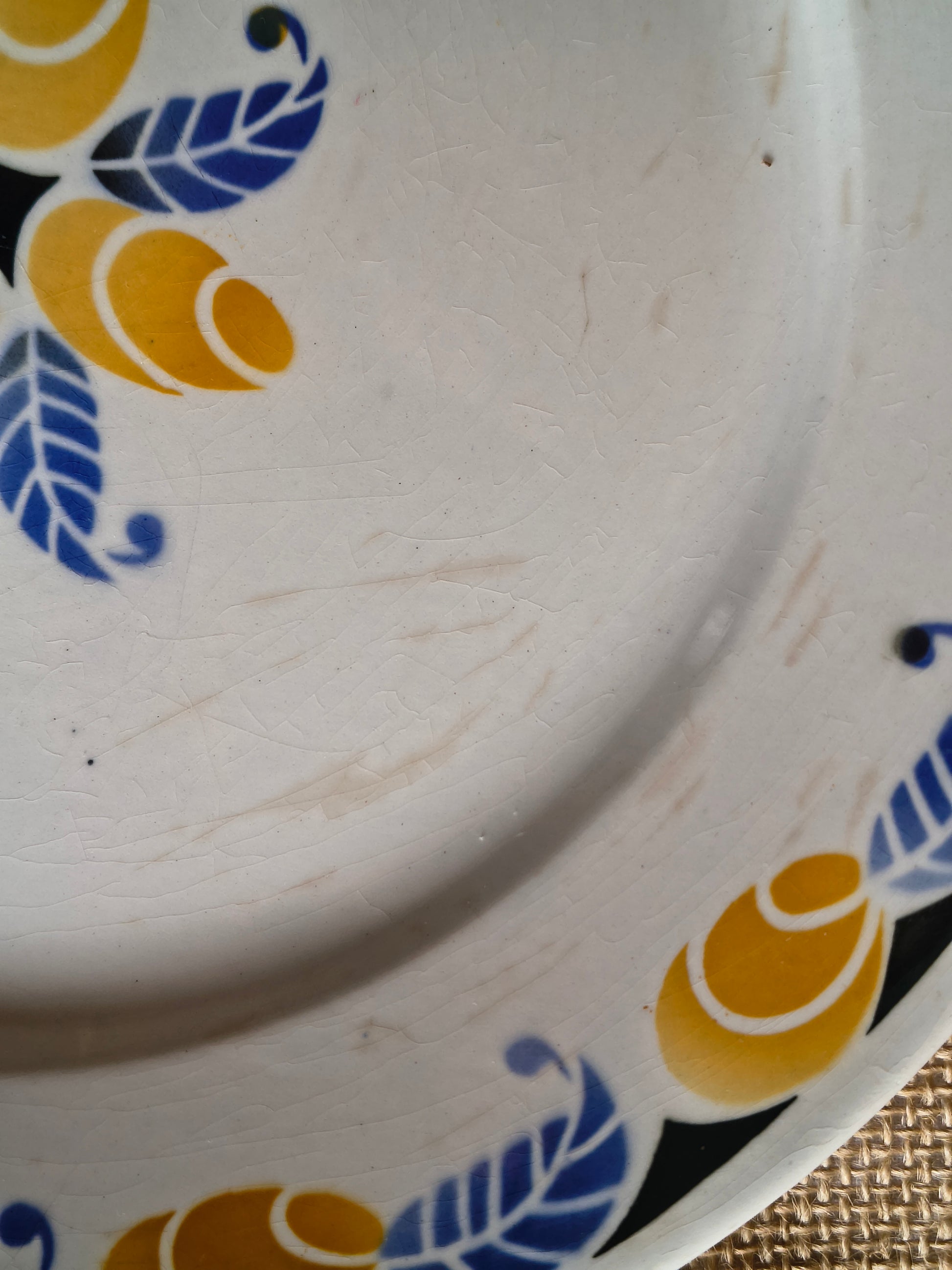 Assiettes plates anciennes Art Déco service Menton Digoin Sarreguemines