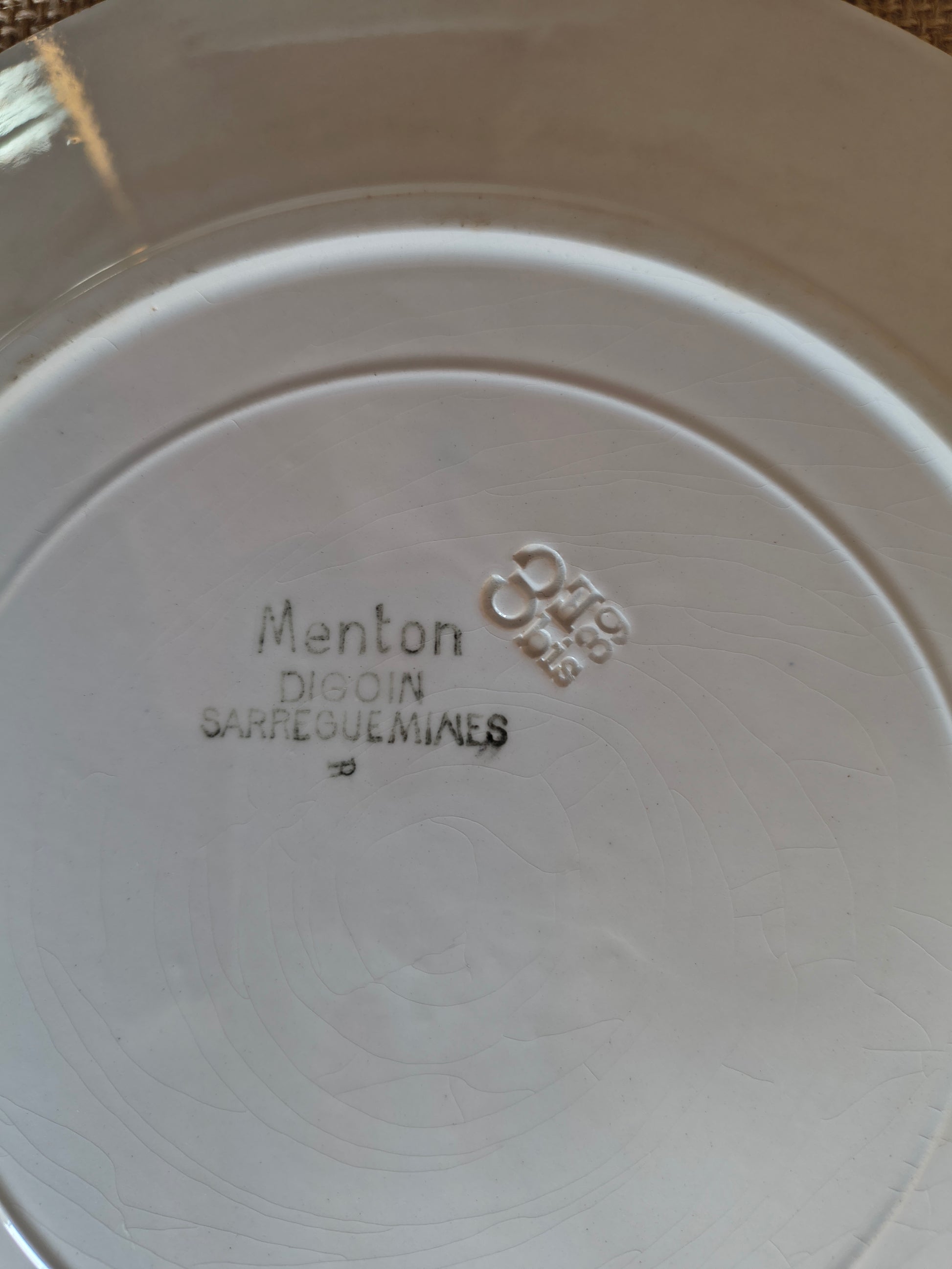 Assiettes plates anciennes Art Déco service Menton Digoin Sarreguemines