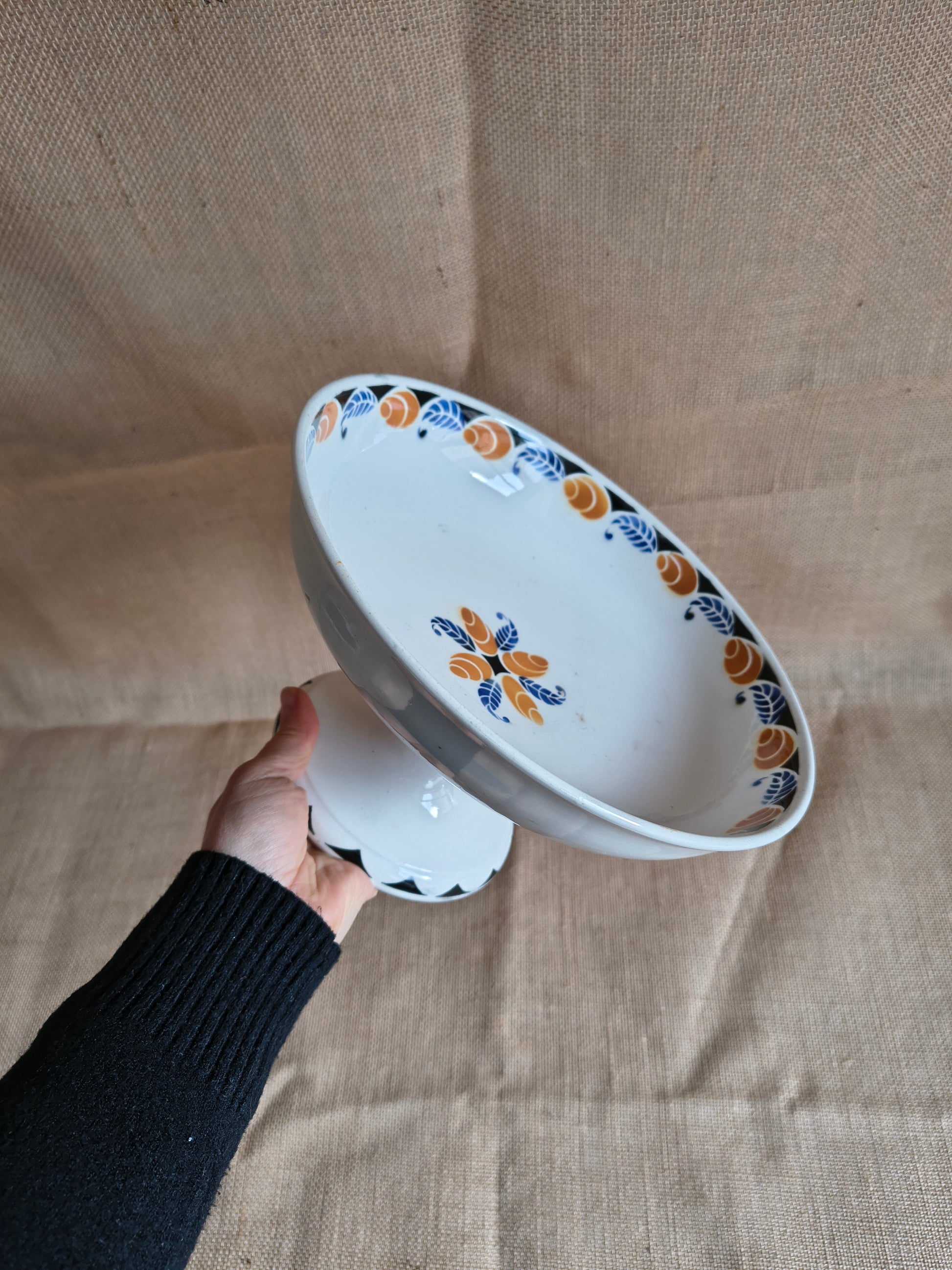 Compotier service Menton style Art Déco Digoin Sarreguemines