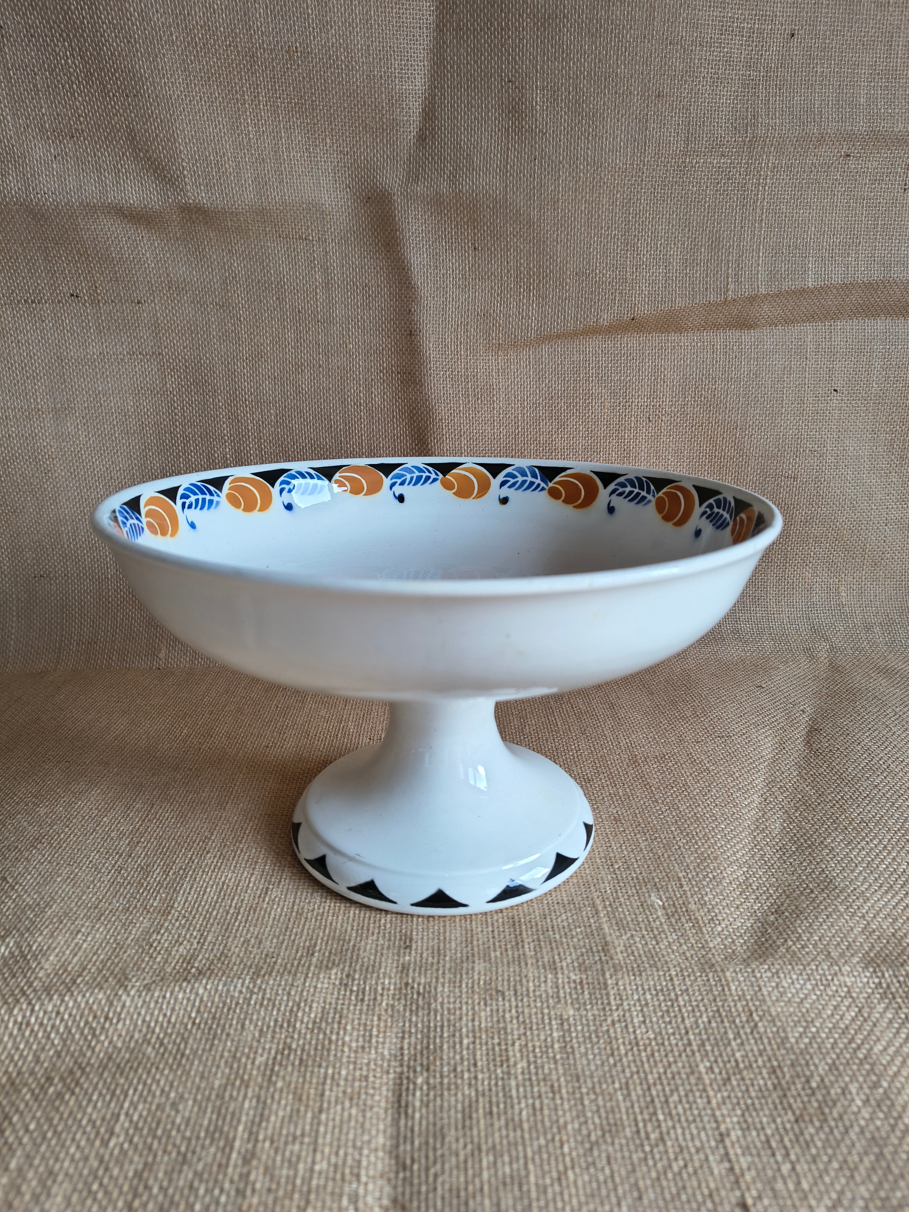Compotier service Menton style Art Déco Digoin Sarreguemines