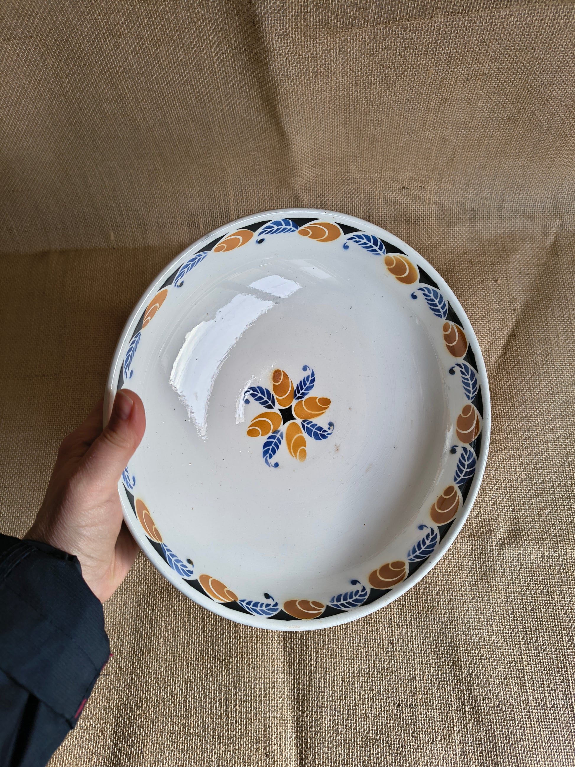 Compotier service Menton style Art Déco Digoin Sarreguemines