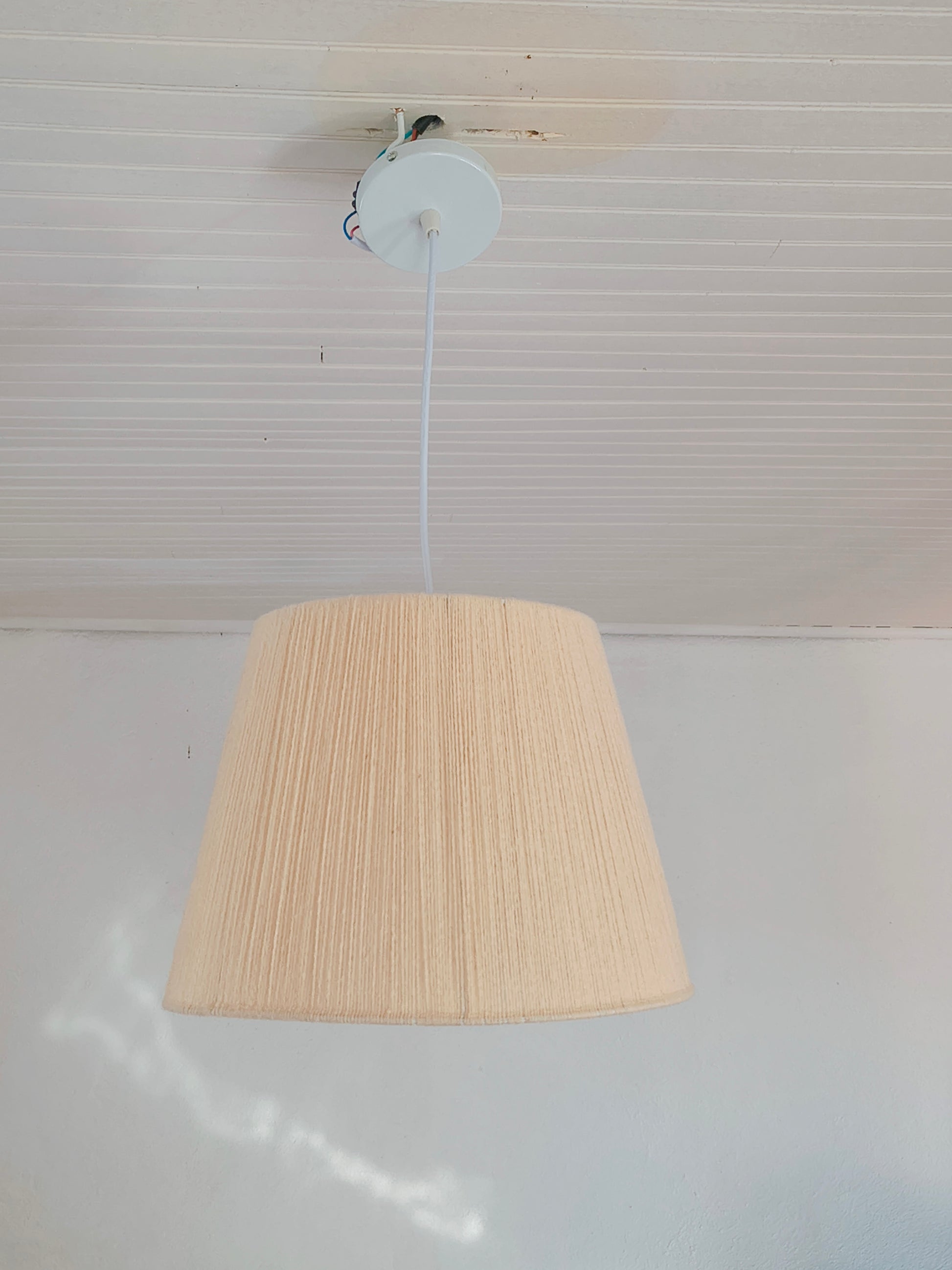 Suspension lumière douce et tamisée abat-jour en laine