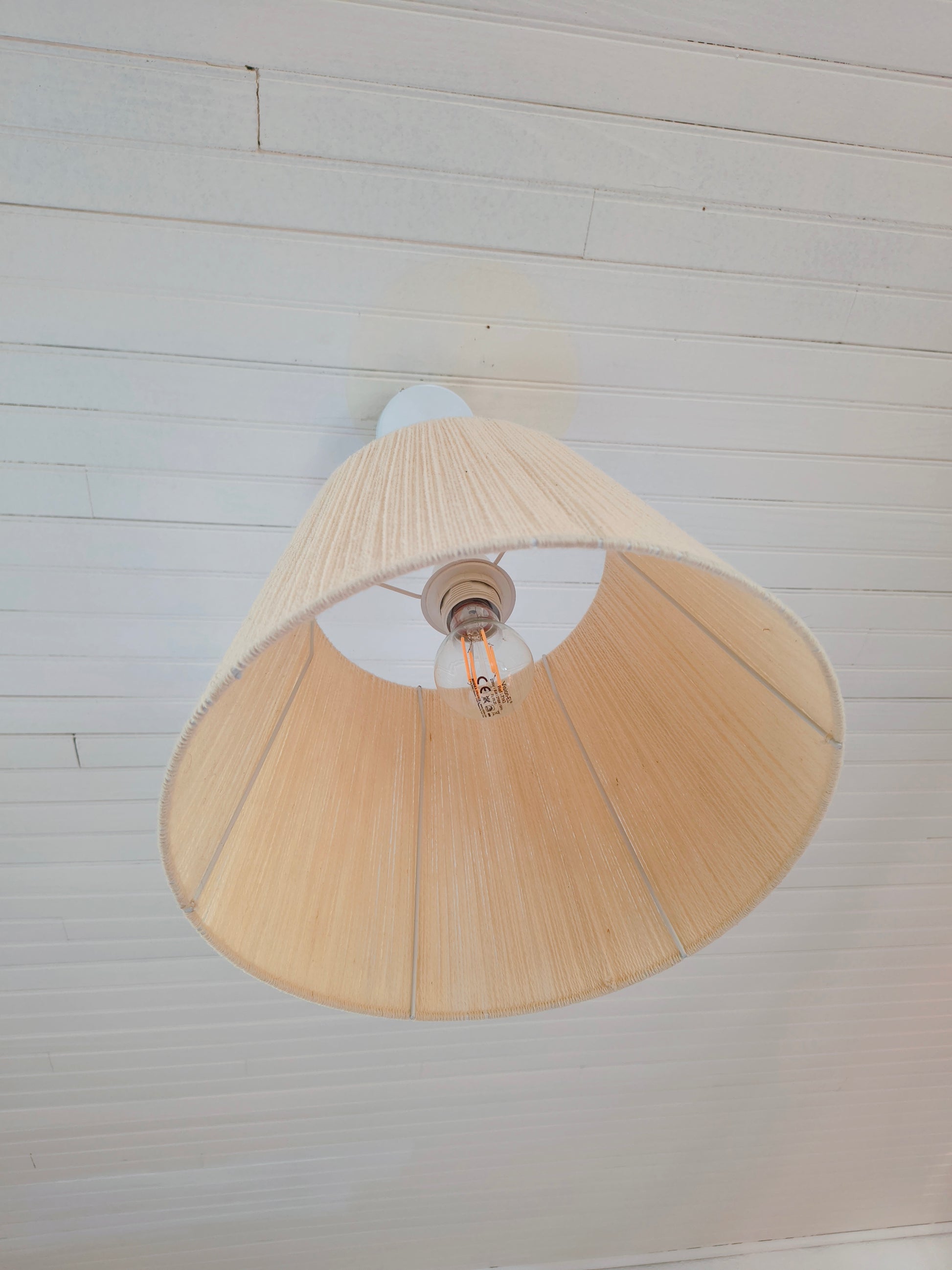 Suspension lumière douce et tamisée abat-jour en laine