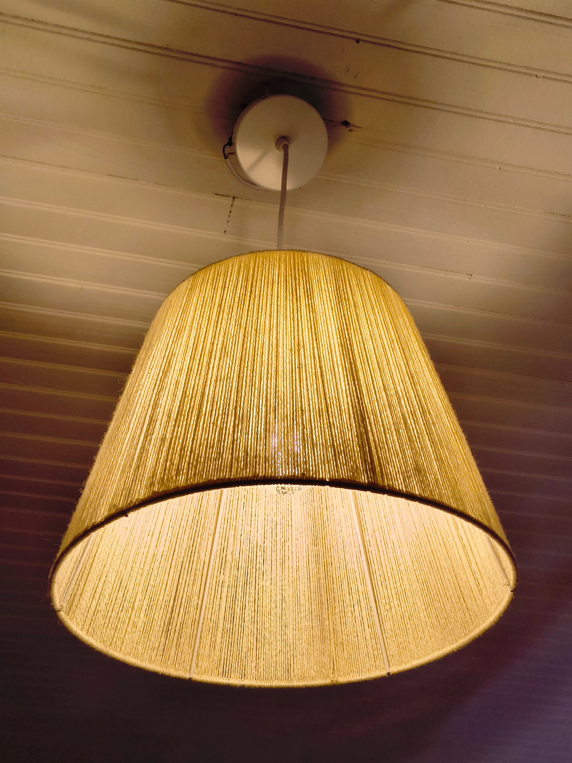 Suspension lumière douce et tamisée abat-jour en laine