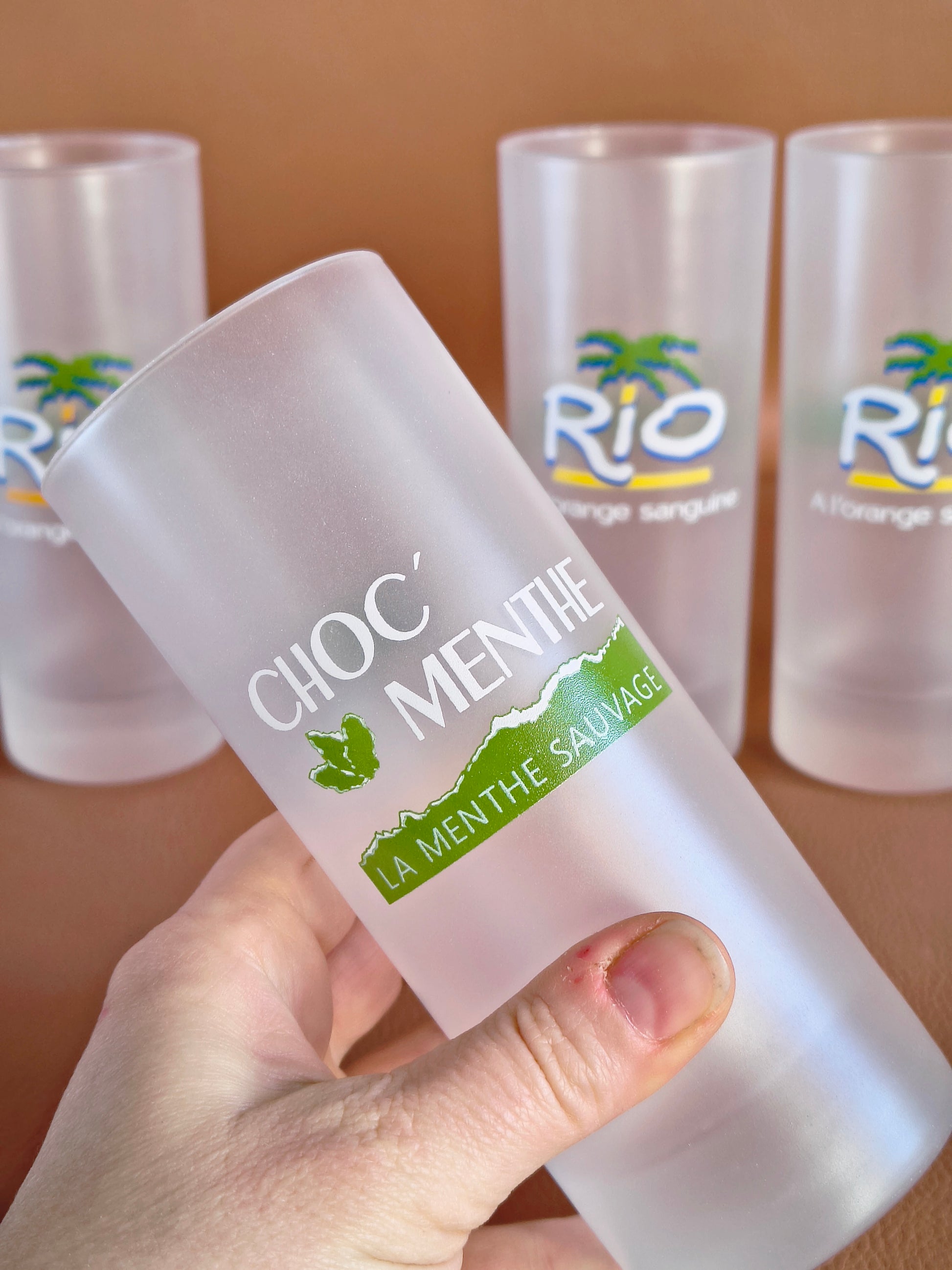 Verres vintage Rio / Choc'Menthe