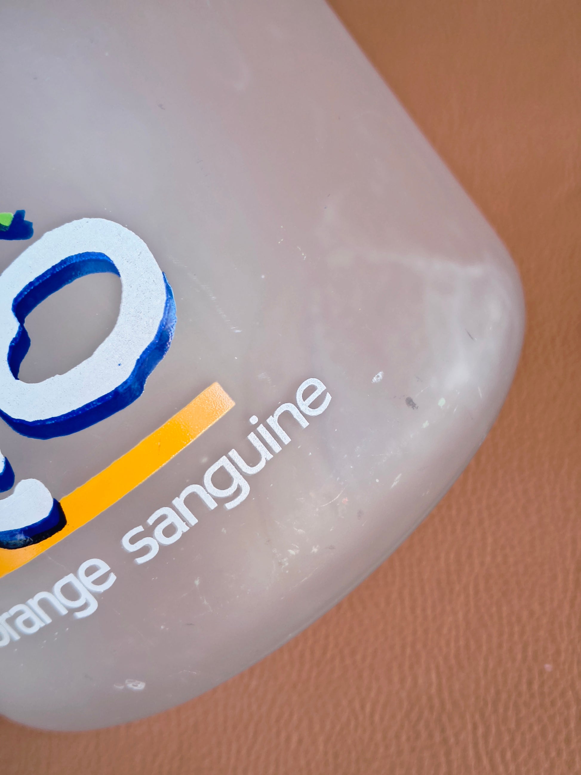 Service à orangeade vintage 90's carafe et 6 verres Rio / Choc'Menthe