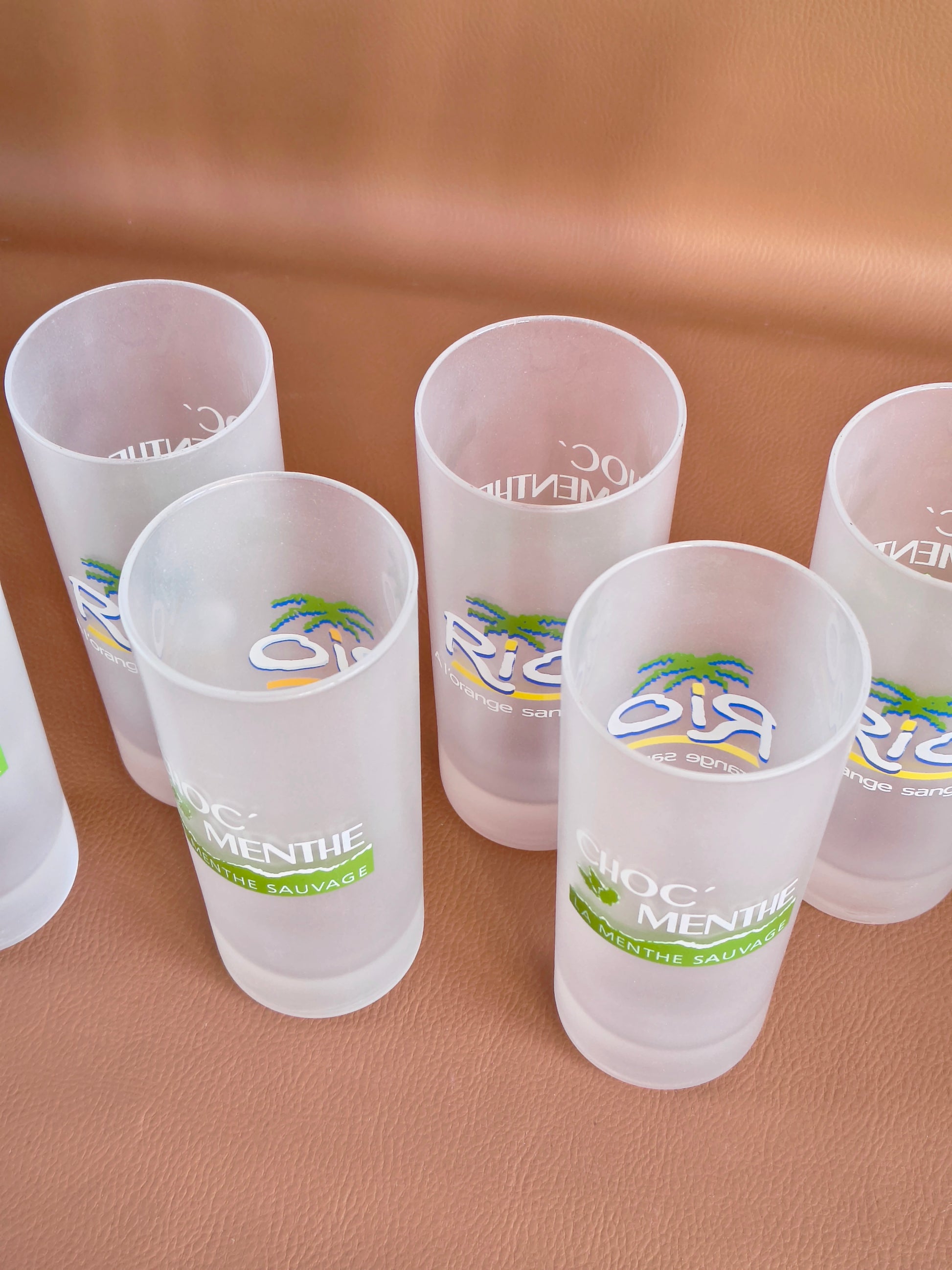 Verres vintage Rio / Choc'Menthe