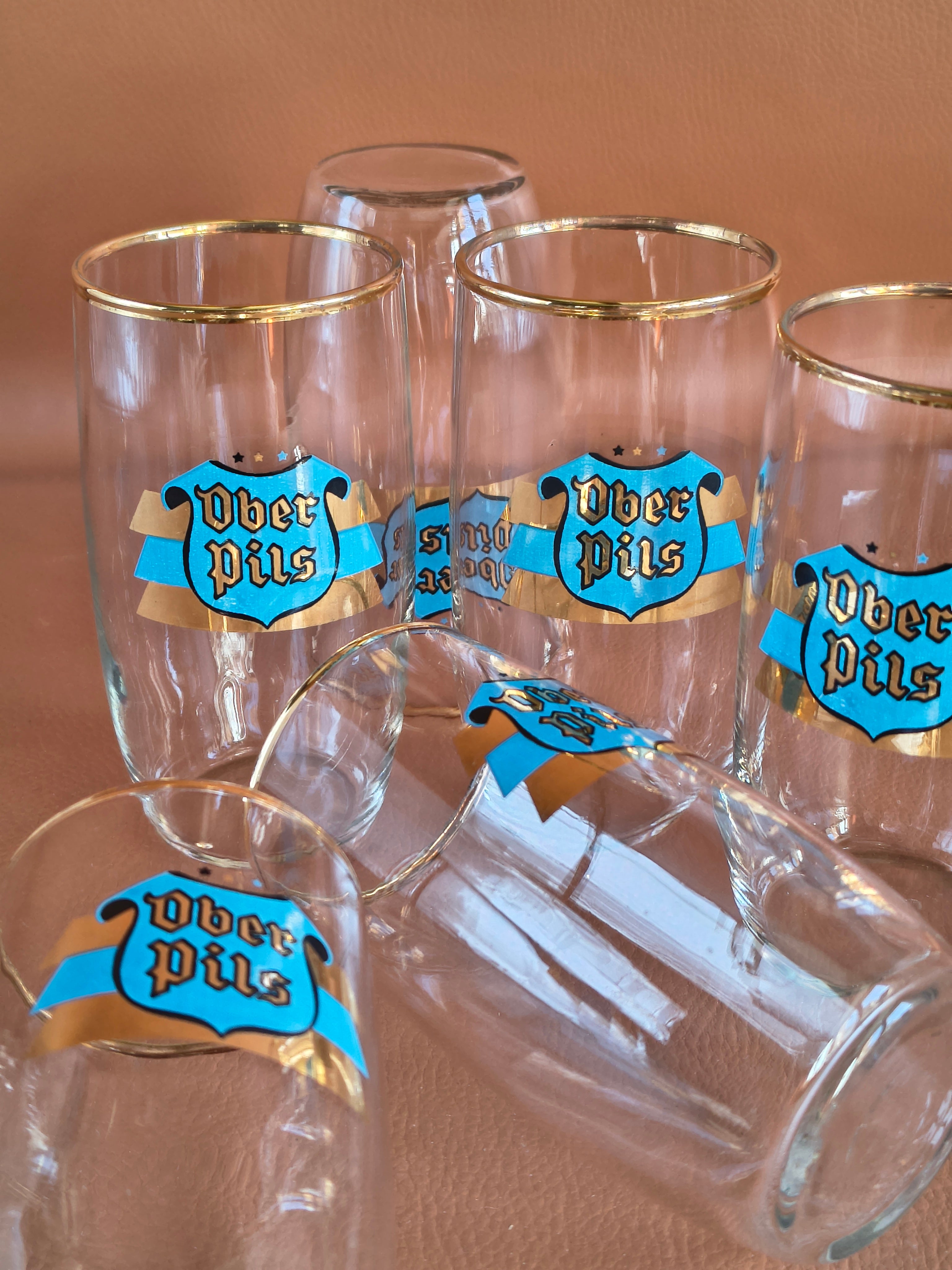 Verres à bière vintage Ober Pils années 60