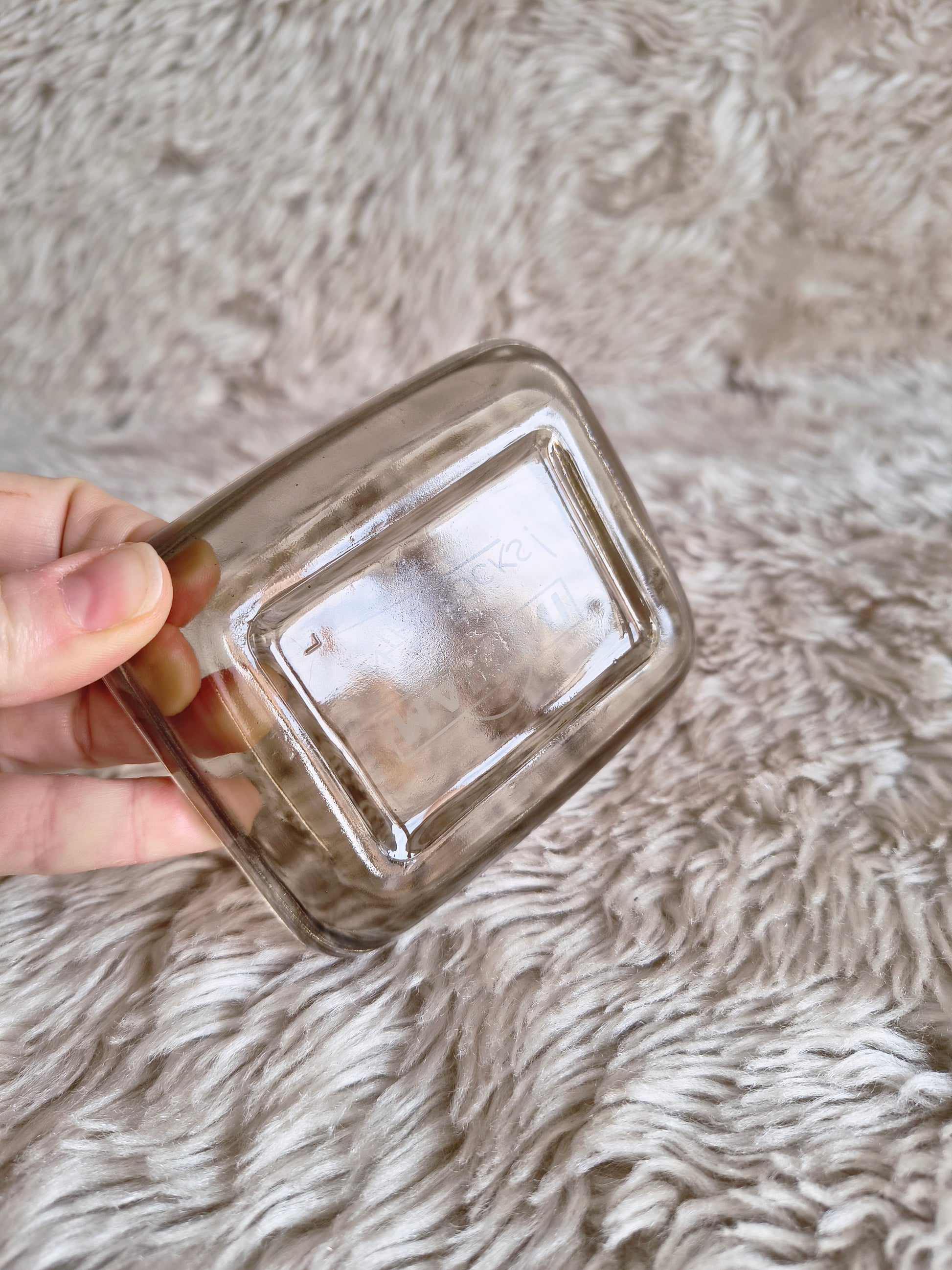 Cendrier vintage Martini en verre fumé