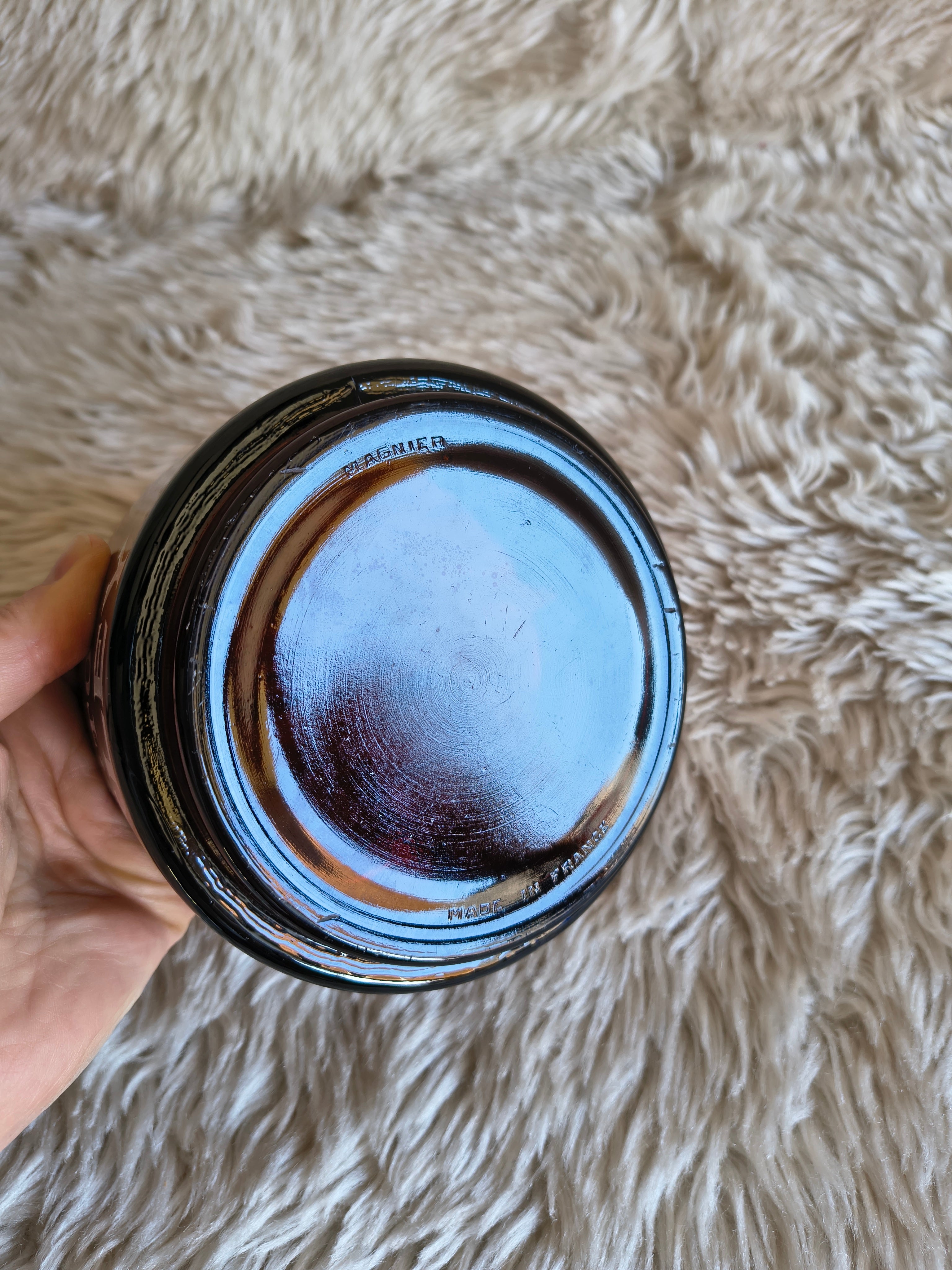 Grand cendrier vintage en verre ambré Porto Offley