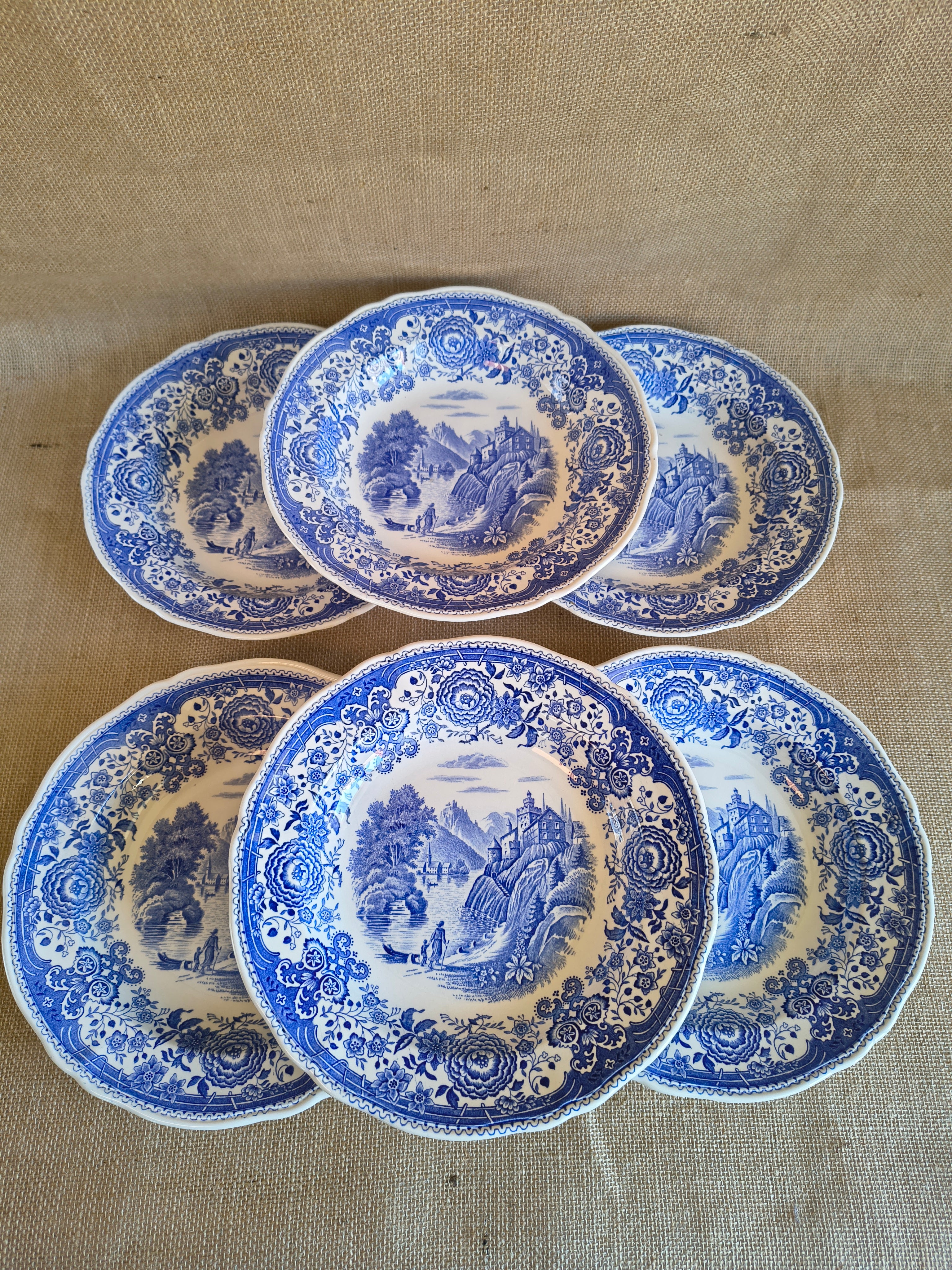 Assiettes creuses Villeroy & Boch Burgenland bleues