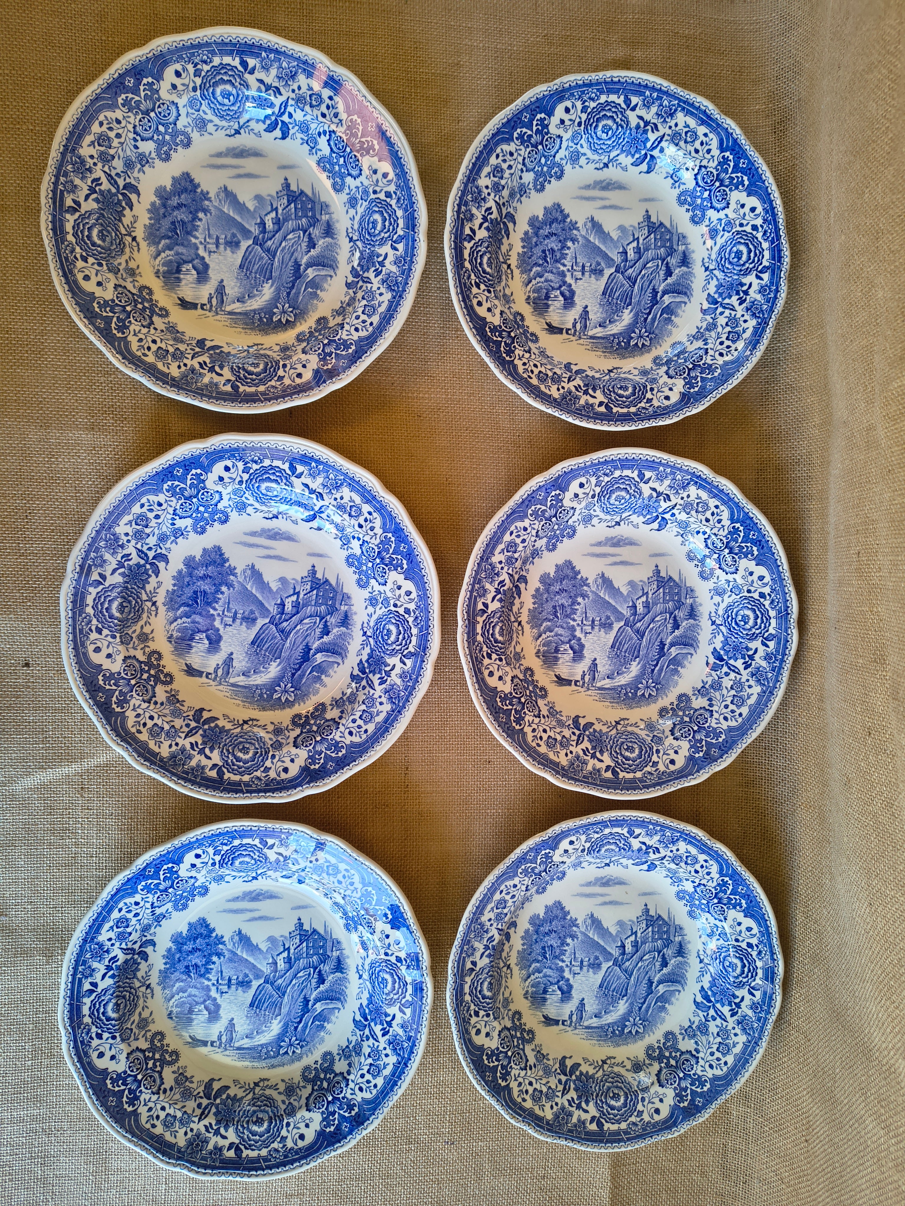 Assiettes creuses Villeroy & Boch Burgenland bleues