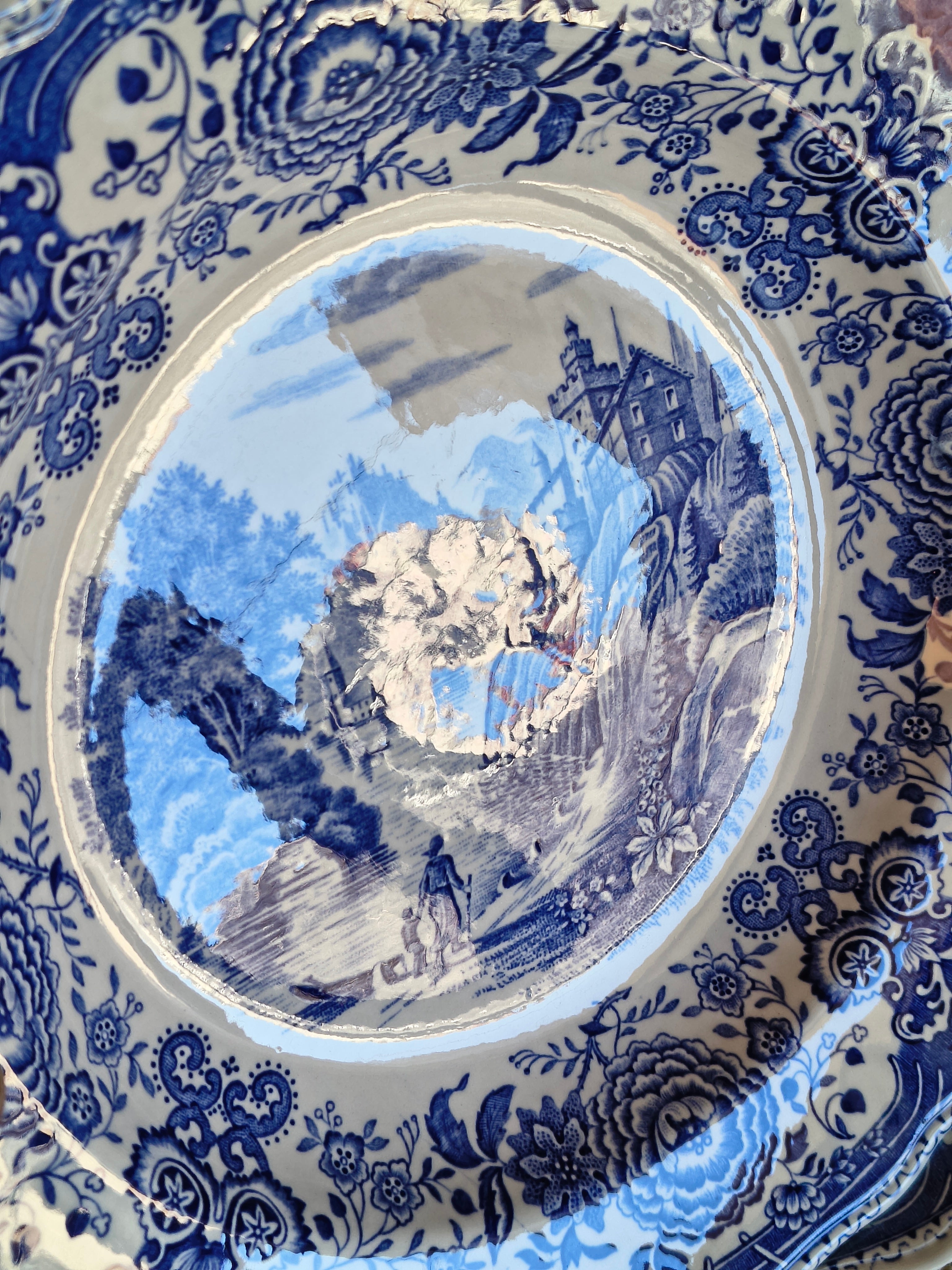 Assiettes creuses Villeroy & Boch Burgenland bleues