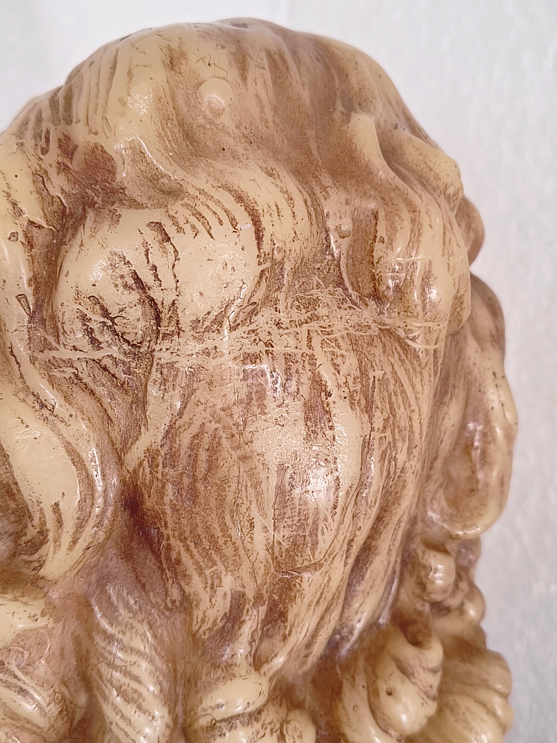Statuette buste en cire de jeune fille d'après Houdon