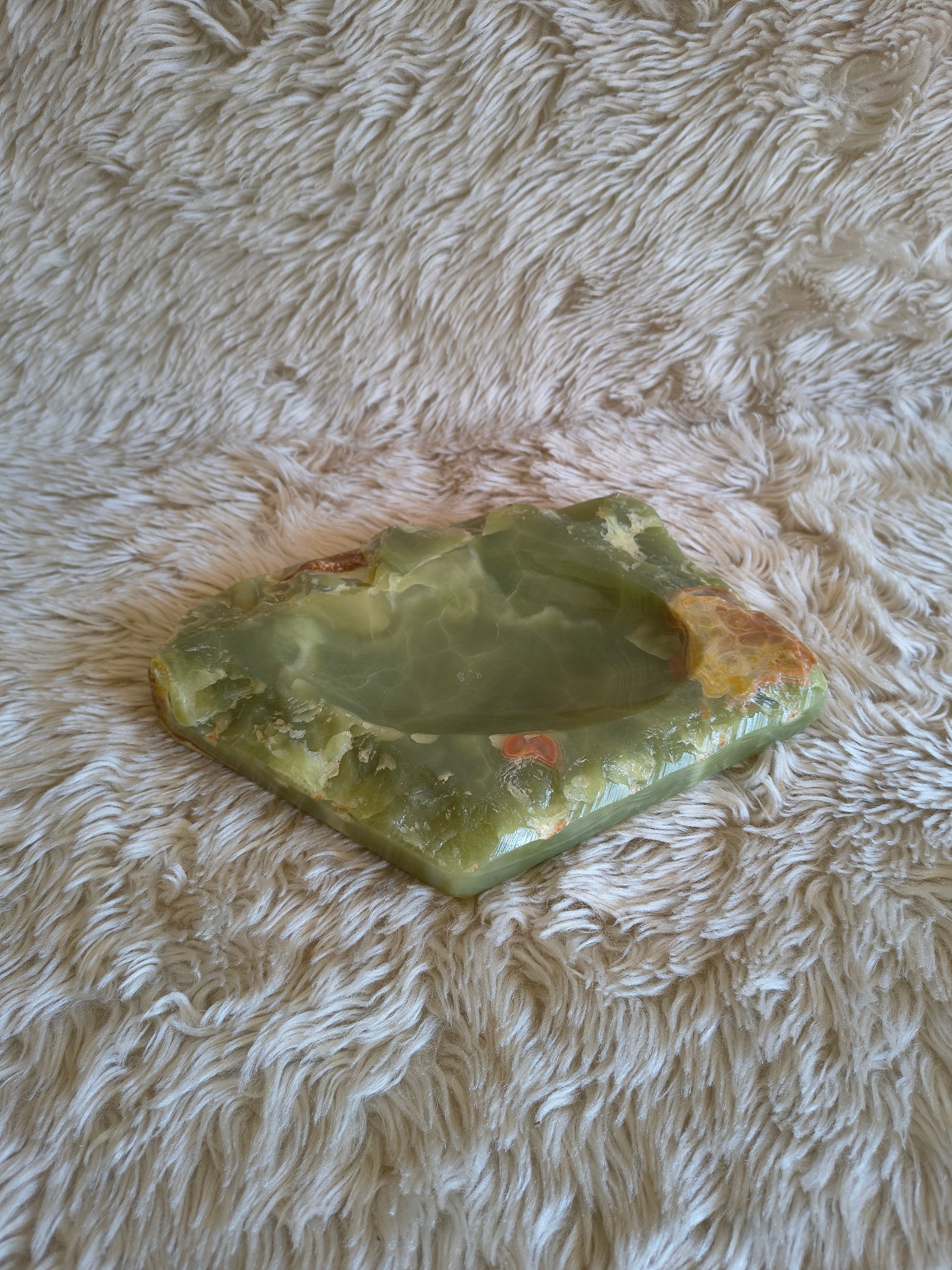 Grand cendrier vide-poche en onyx style mid-century