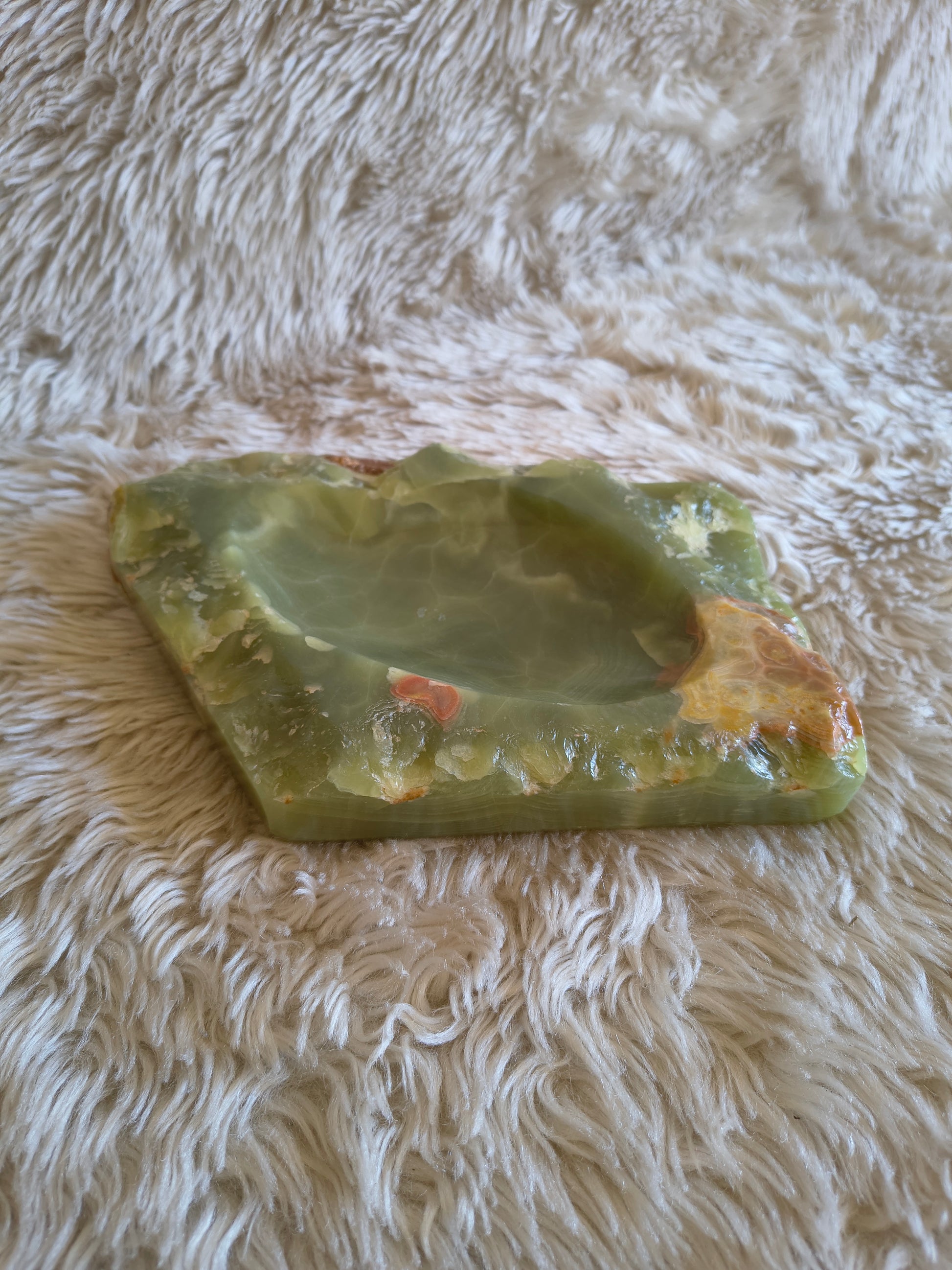 Grand cendrier vide-poche en onyx style mid-century