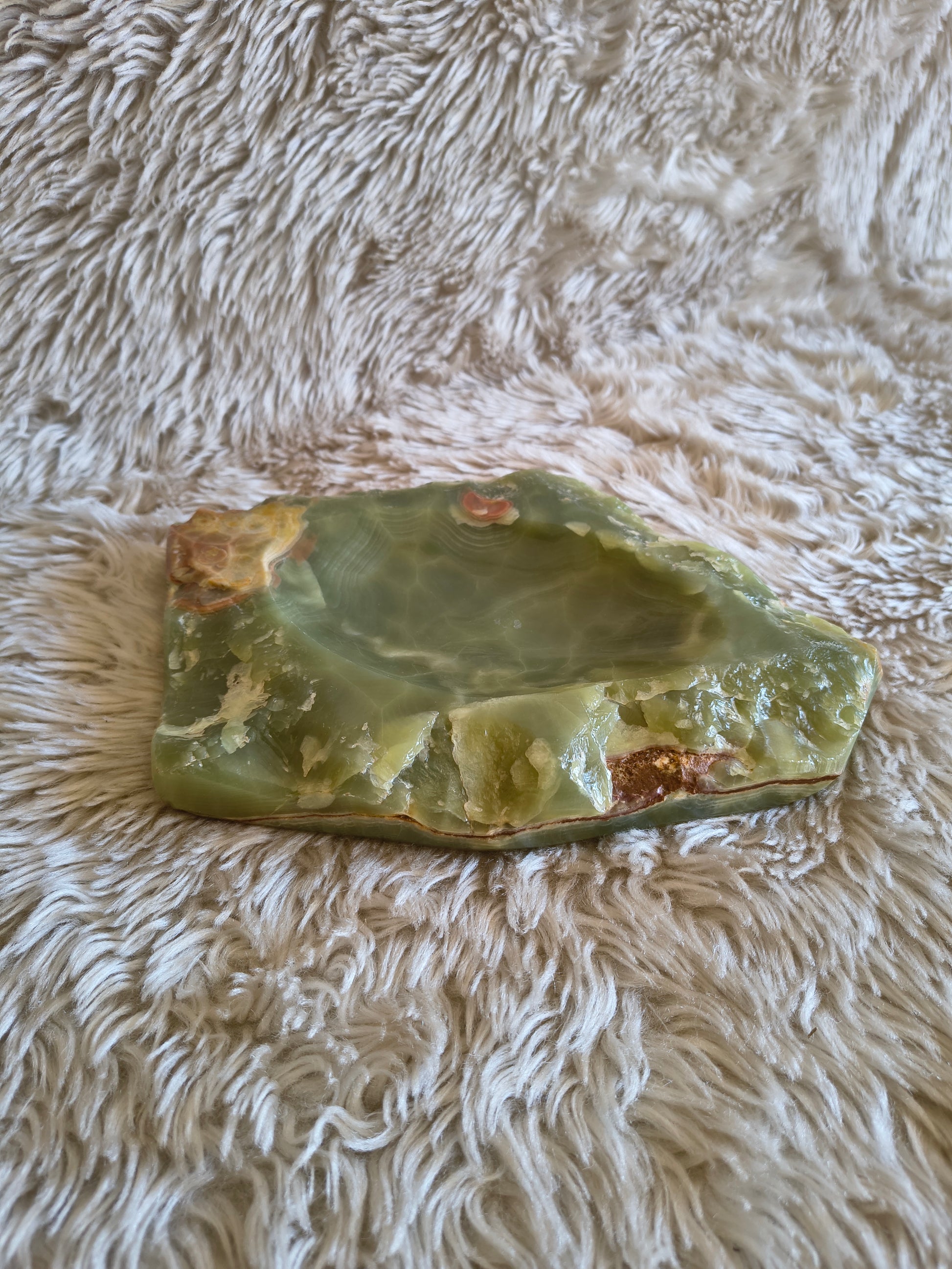 Grand cendrier vide-poche en onyx style mid-century