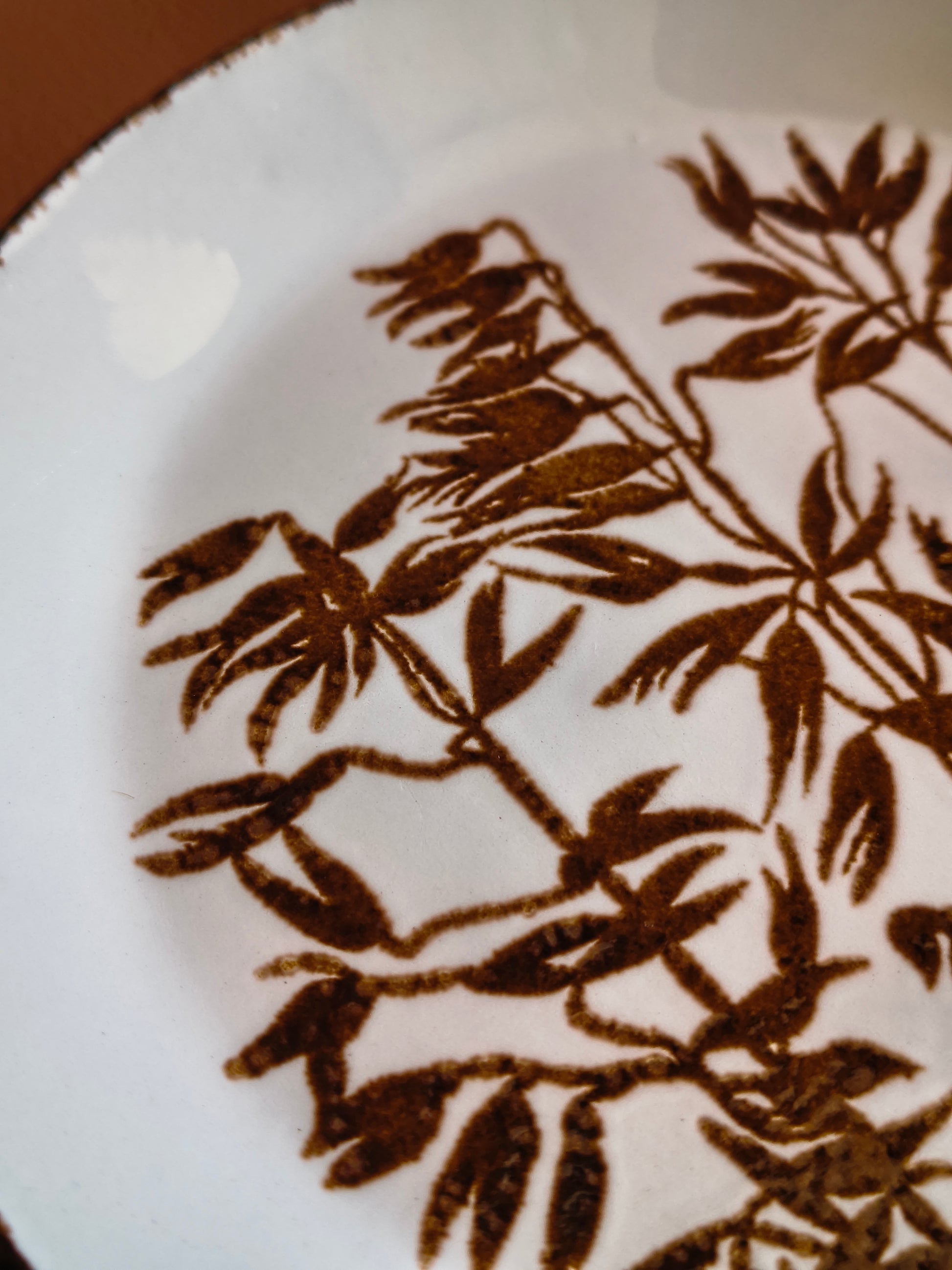 Assiettes à dessert en grès fin anglais Johnson Brothers modèle Wheat