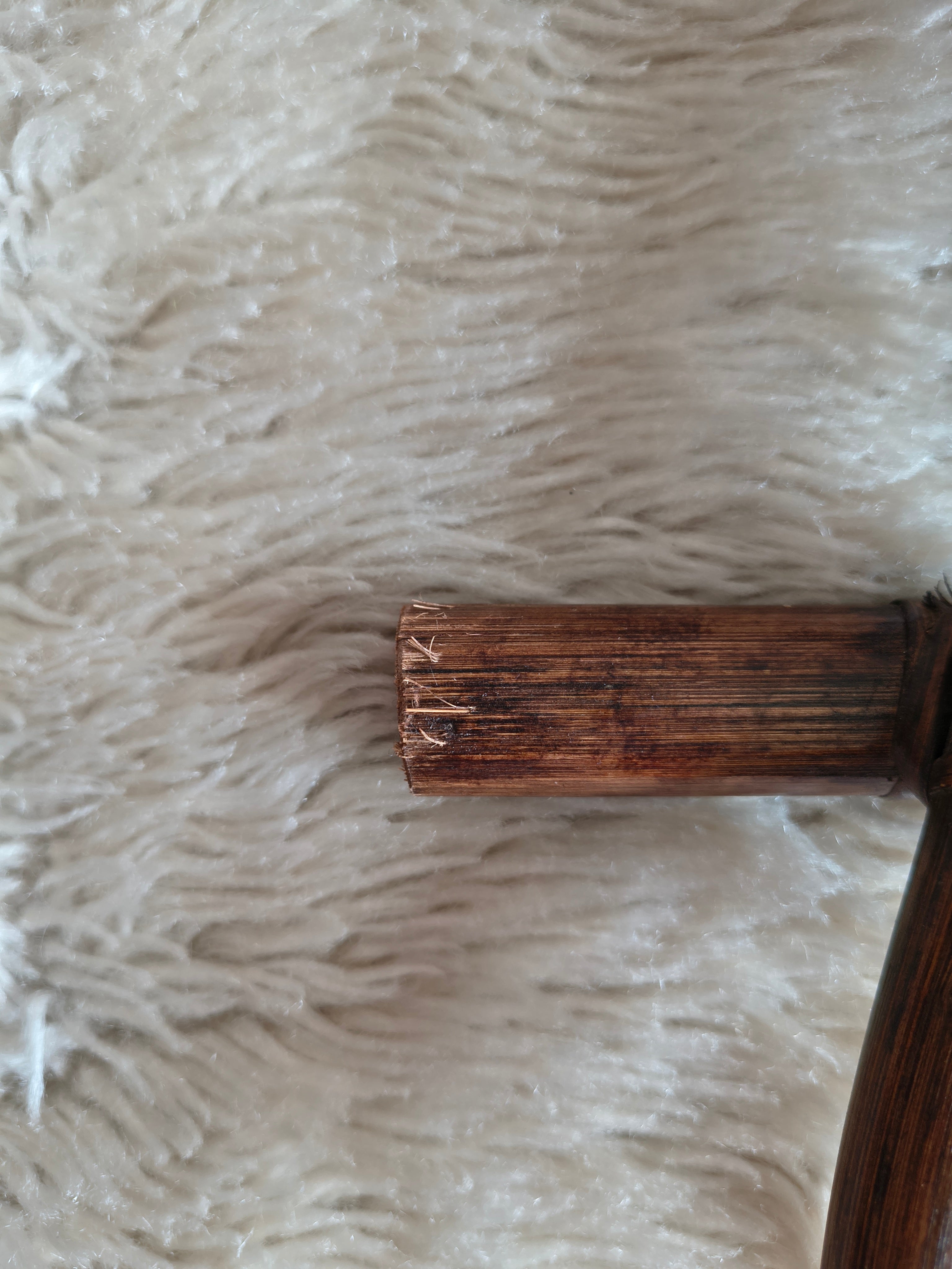Patère / porte-manteau quadruple en rotin vintage #2