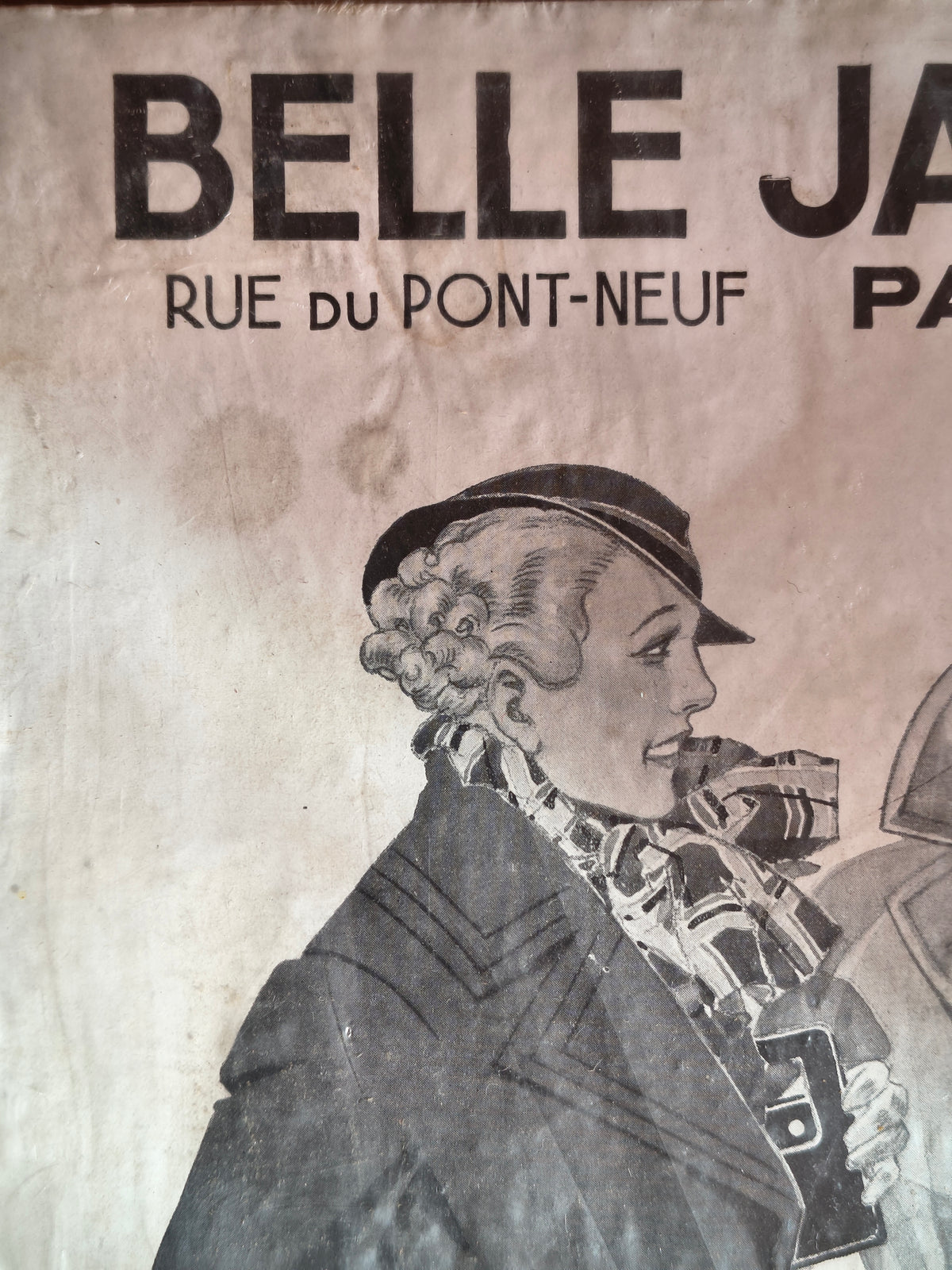 Affichette Art Déco en carton publicité La belle Jardinière
