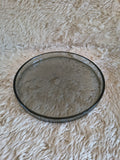 Plateau rond en cristal gris Daum
